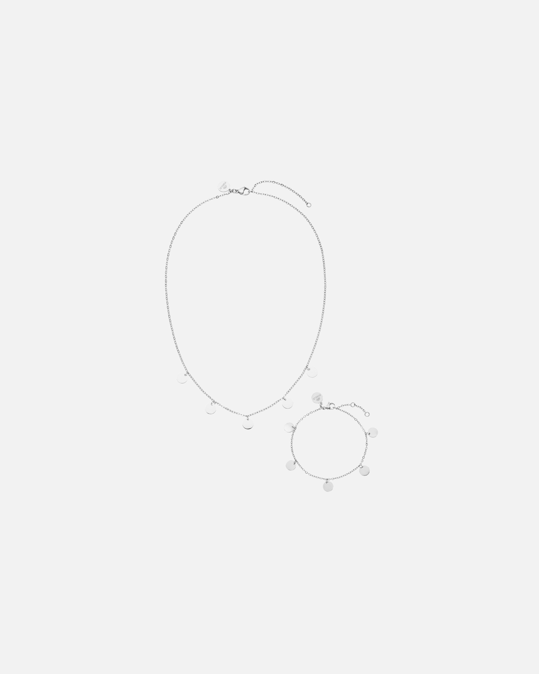 Set Gioielli di Unisex Purelei Kalea Collana e bracciale 100% acciaio inossidabile Argento