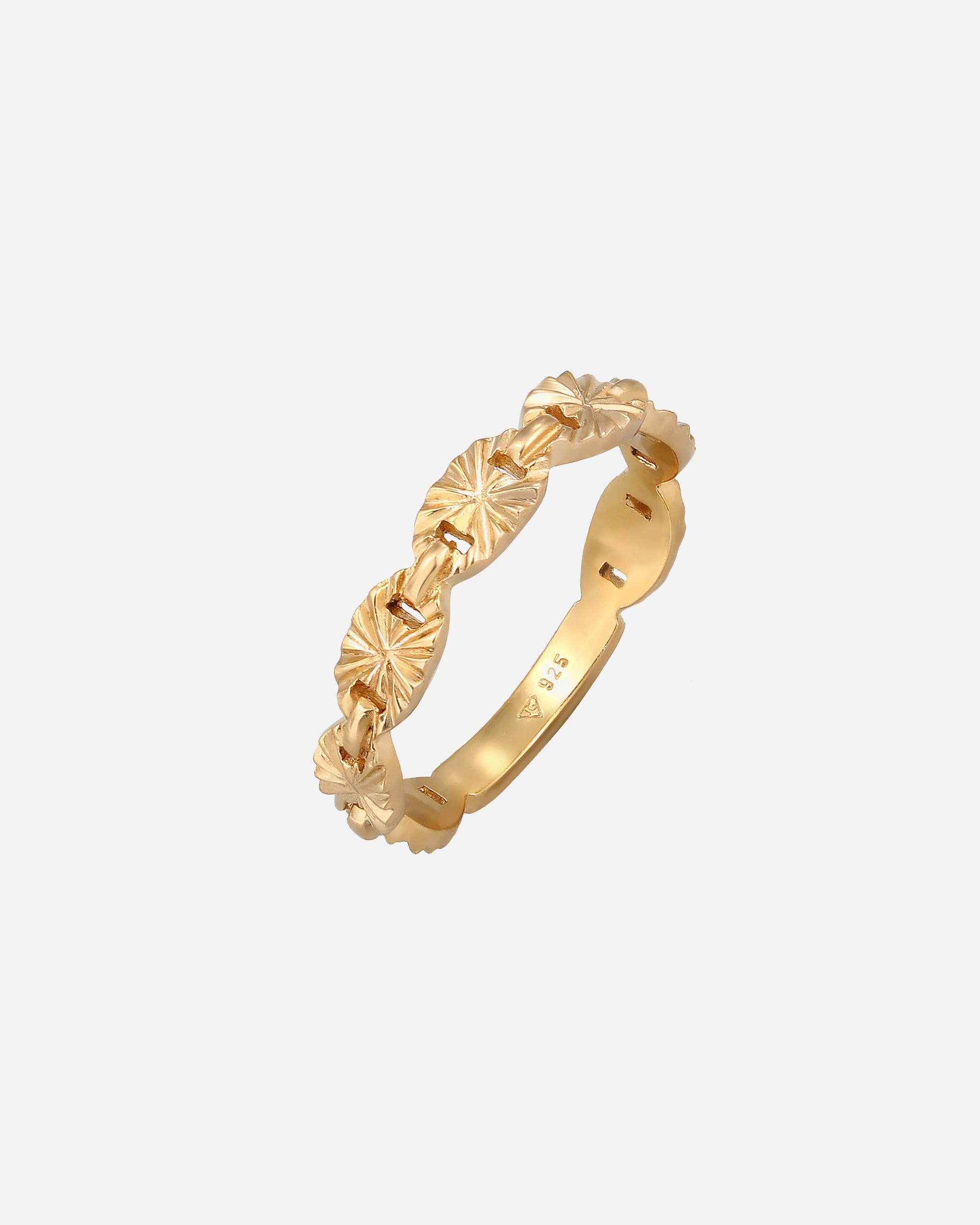 Anello di Femmina Elli Anello a Fascia Piastrina Stella Look Elegant Trend Blogger in 925 Sterling Silver 54