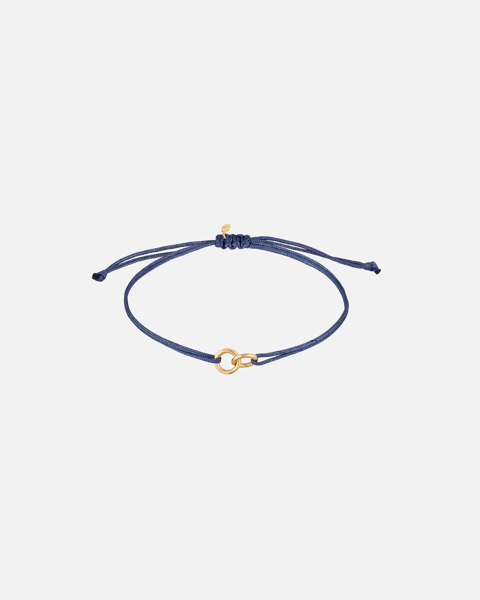 Braccialetto di Femmina Elli Cerchio geo minimale con nylon marrone in argento sterling 925 placcato oro Blu