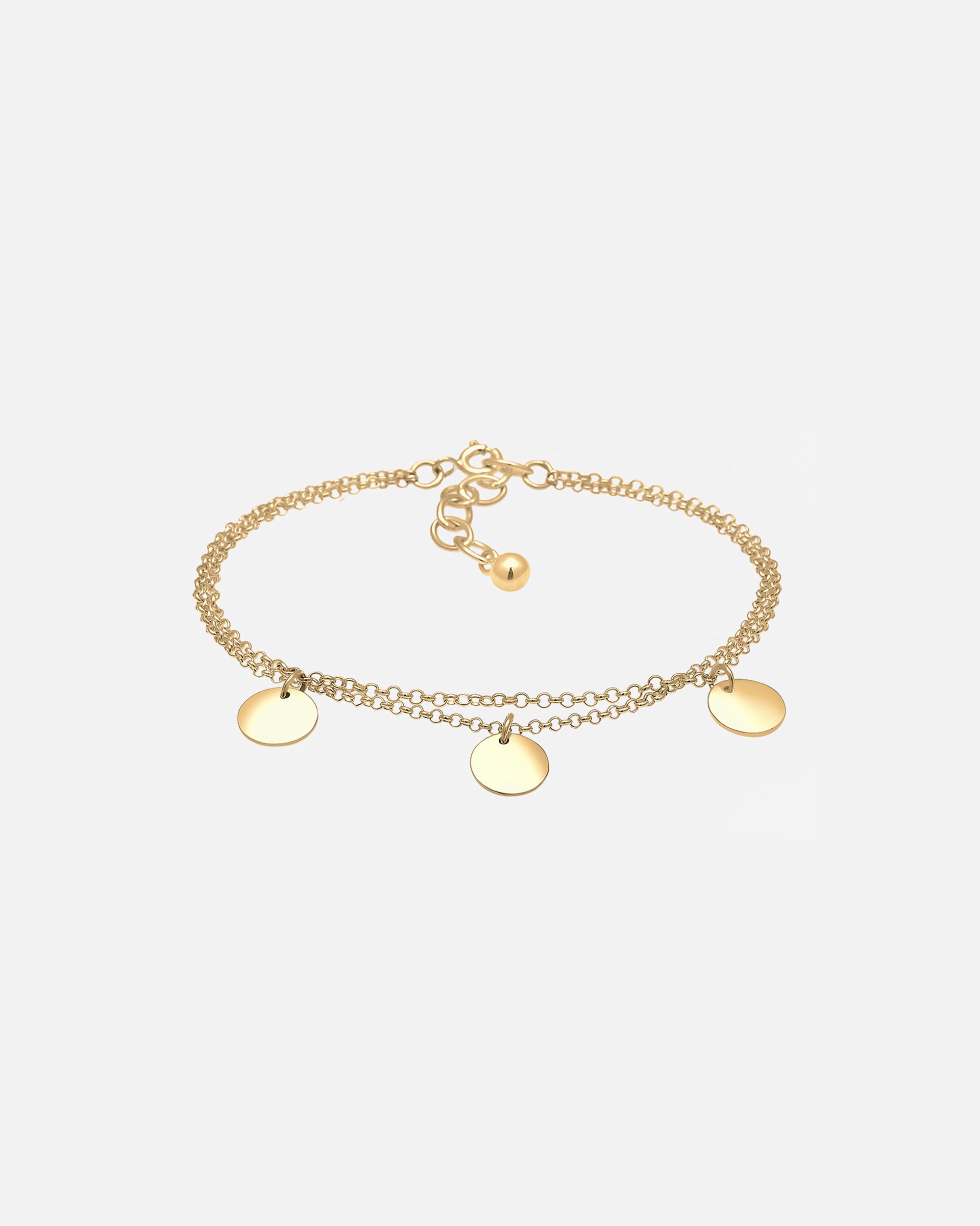 Braccialetto di Femmina Elli Cerchio Placchetta Strati Geo in Argento Sterling 925 goldfarben