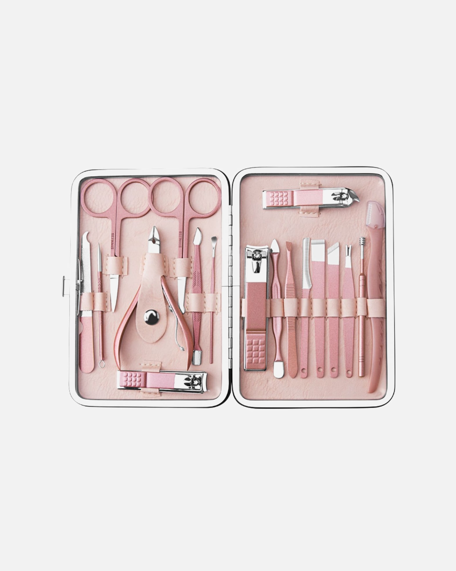 Set unghie di Unisex Kit per la cura della manicure 18 in 1 Oro rosa