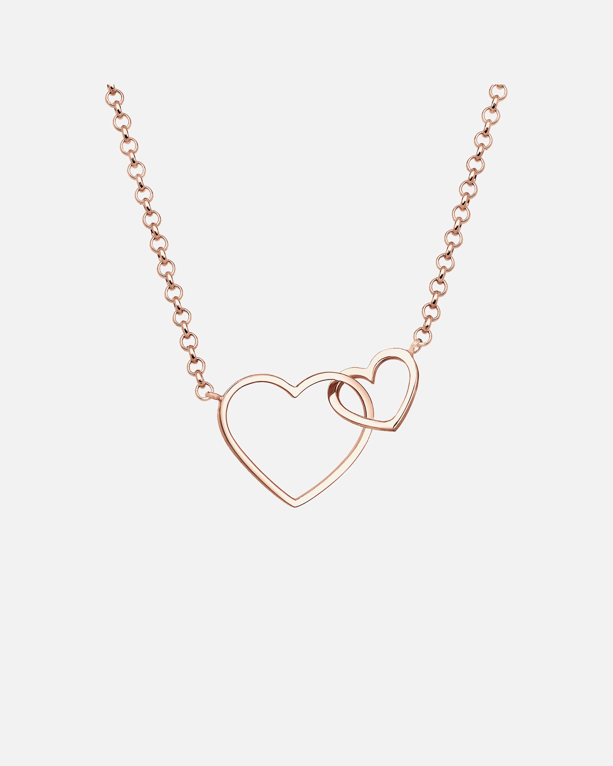 Collana di Femmina Elli Ciondolo Cuore Intrecciato in Argento Sterling 925 Placcato Oro 45