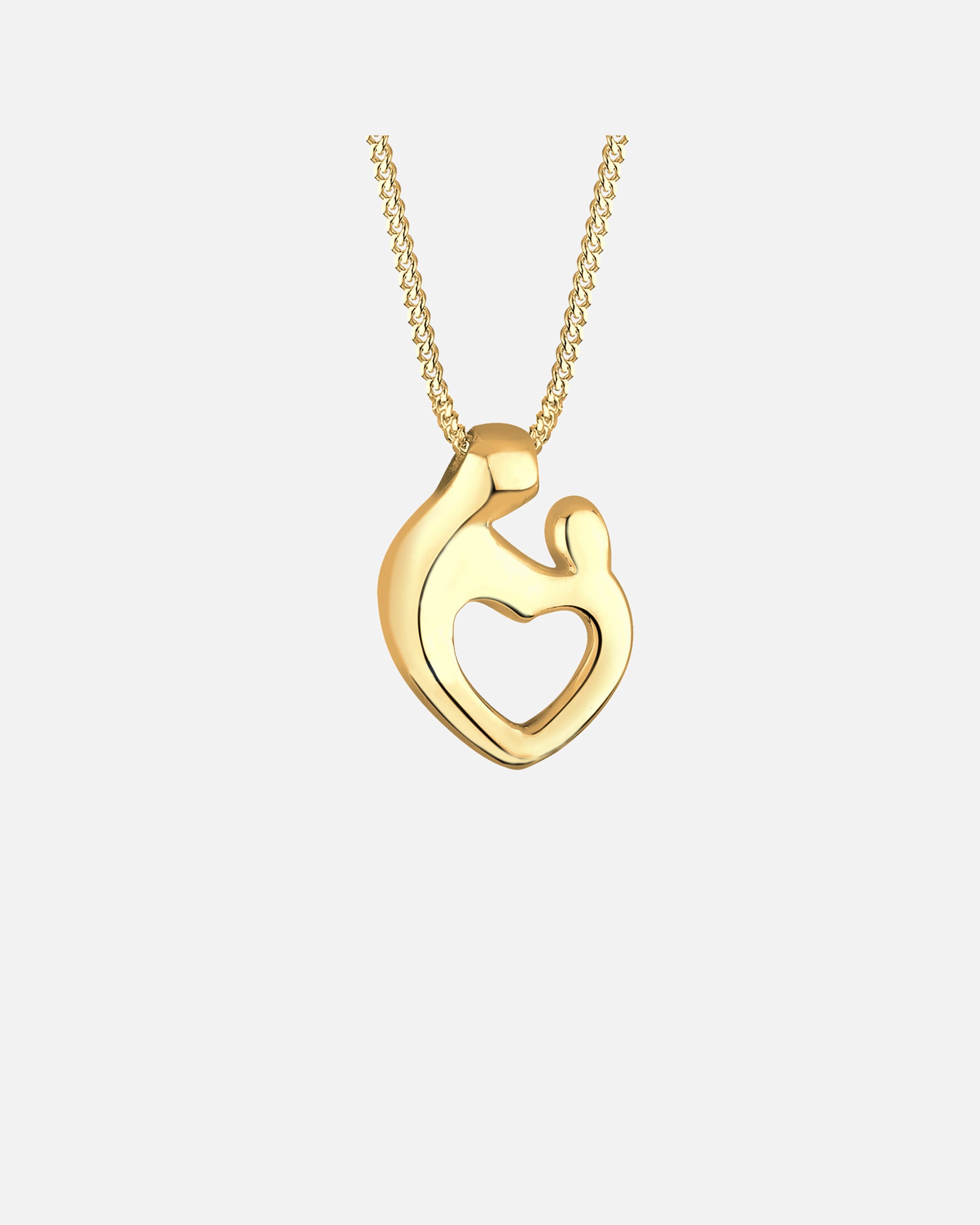 Collana di Femmina Elli Madre Bambino Cuore Legame in Argento Sterling 925 45