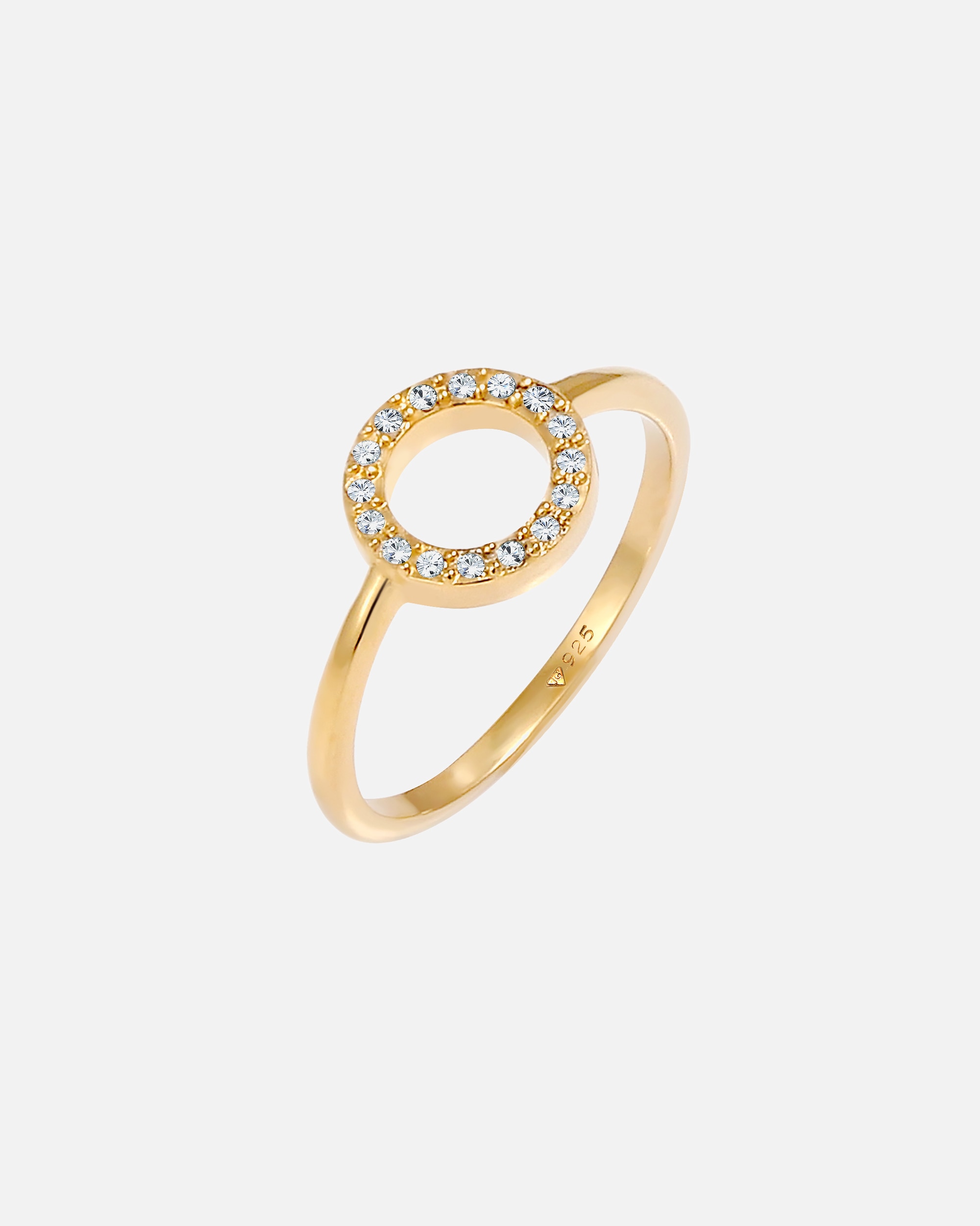 Anello di Femmina Elli Cerchio Filigrana Geo con Cristalli in Argento Sterling 925 52