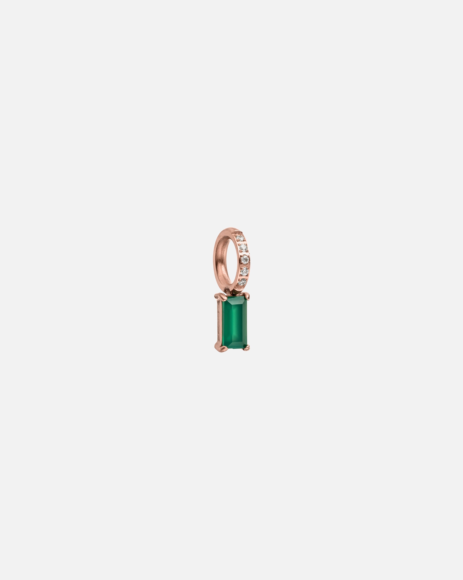 Pendente di Unisex Purelei Pietra portafortuna di maggio: crisoprasio Ciondolo 100% acciaio inossidabile Oro rosa