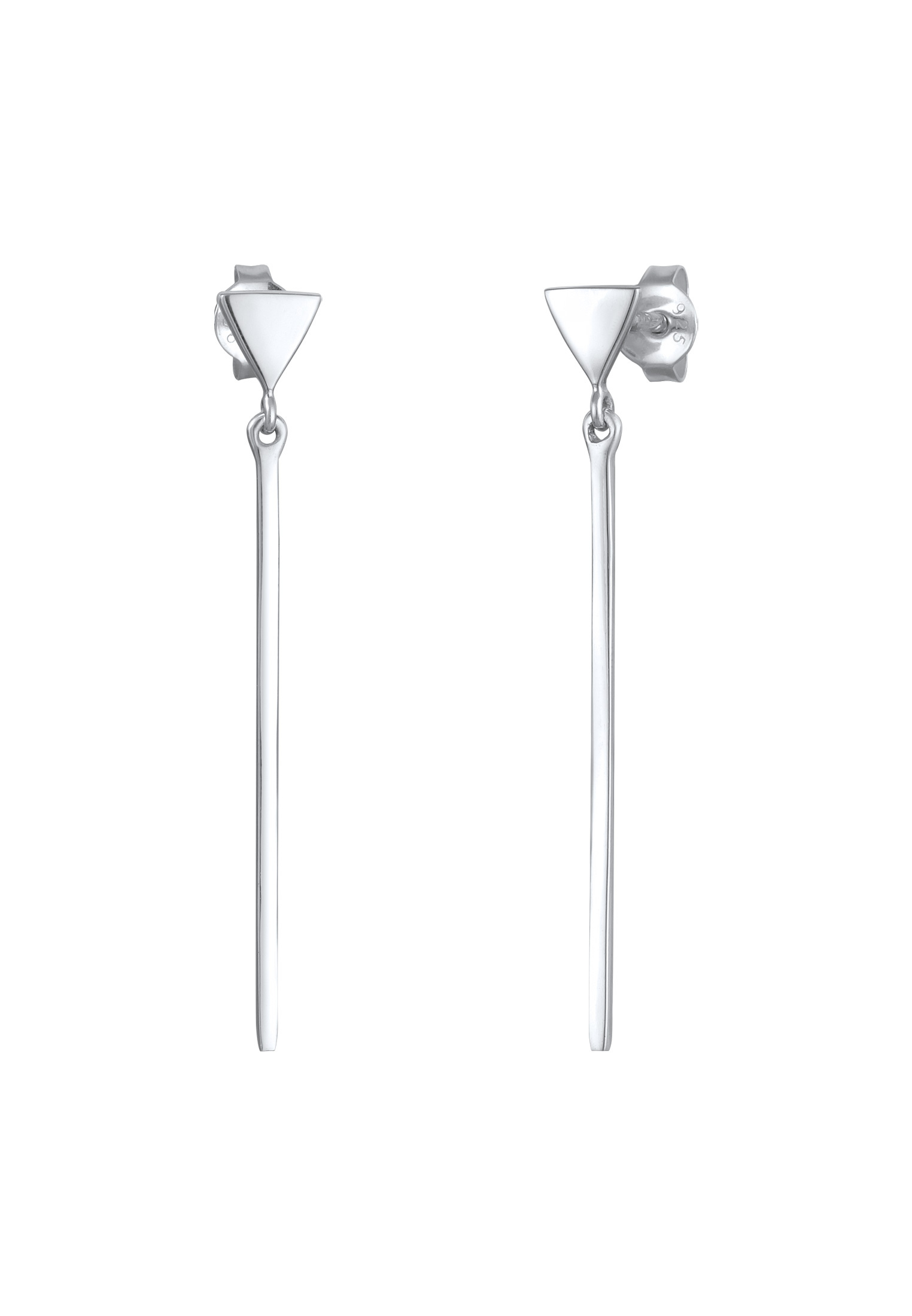 Orecchini A Triangolo In Argento Sterling 925, Piccoli 5mm, Chiusura Farfalla, Ipoallergenici, In Sacchetto Regalo Philip Jones
