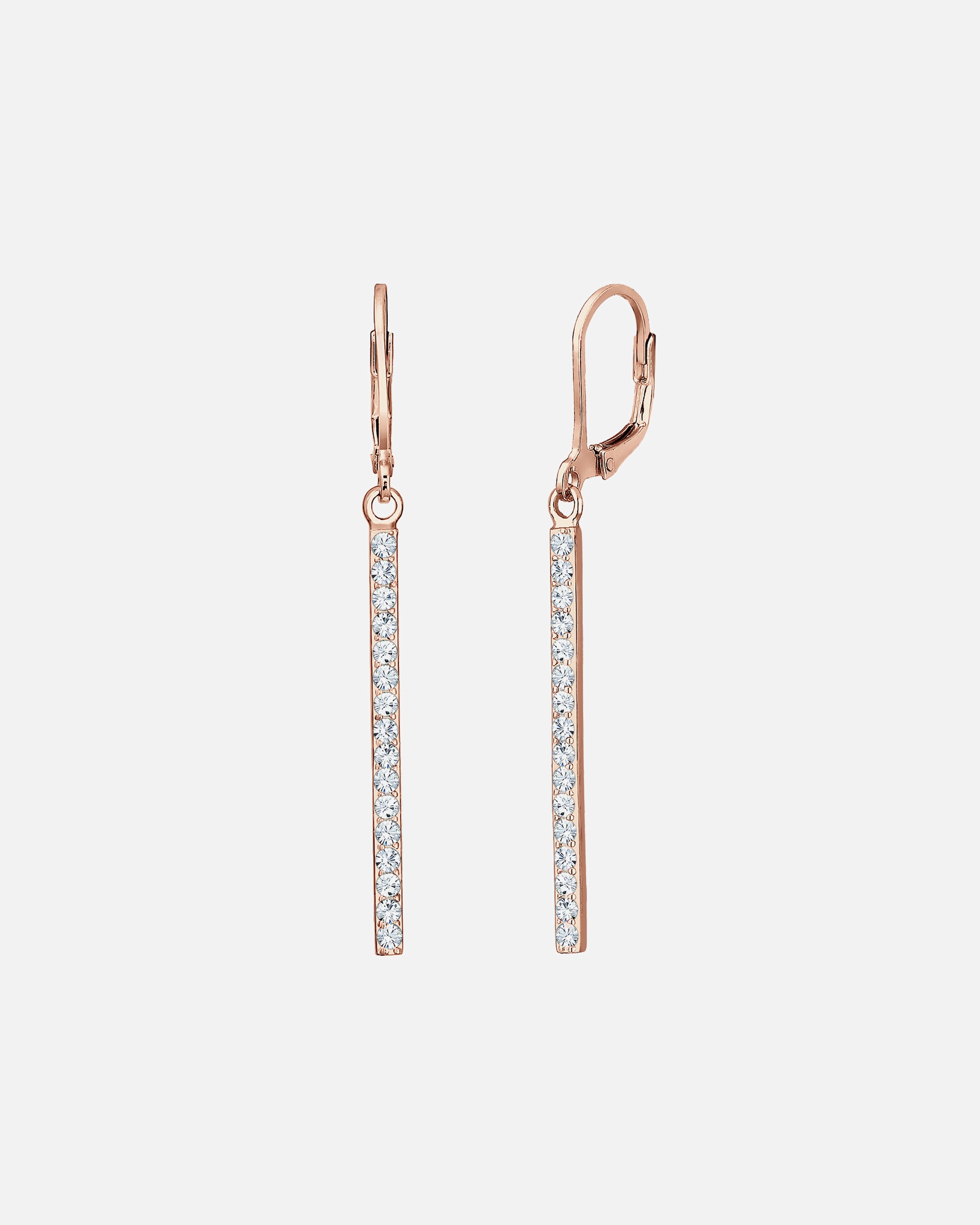 Orecchini di Femmina Elli Orecchini Pendenti Geo Bacchetta con Cristalli in Argento Sterling 925 rosefarben