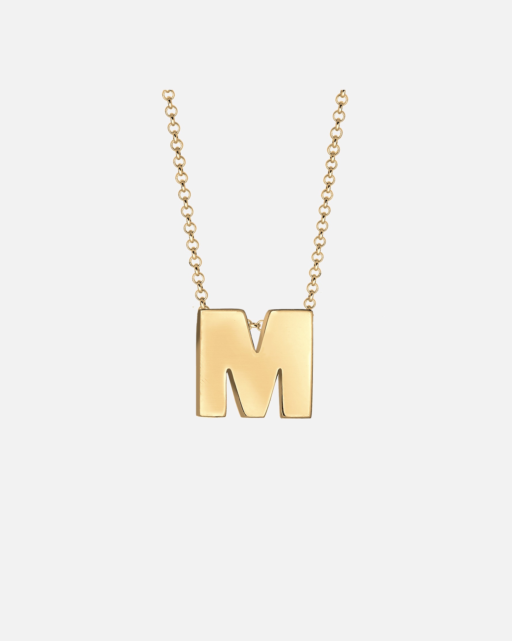 Collana di Femmina Elli Lettera M Iniziali Minuscole in argento sterling 925 goldfarben