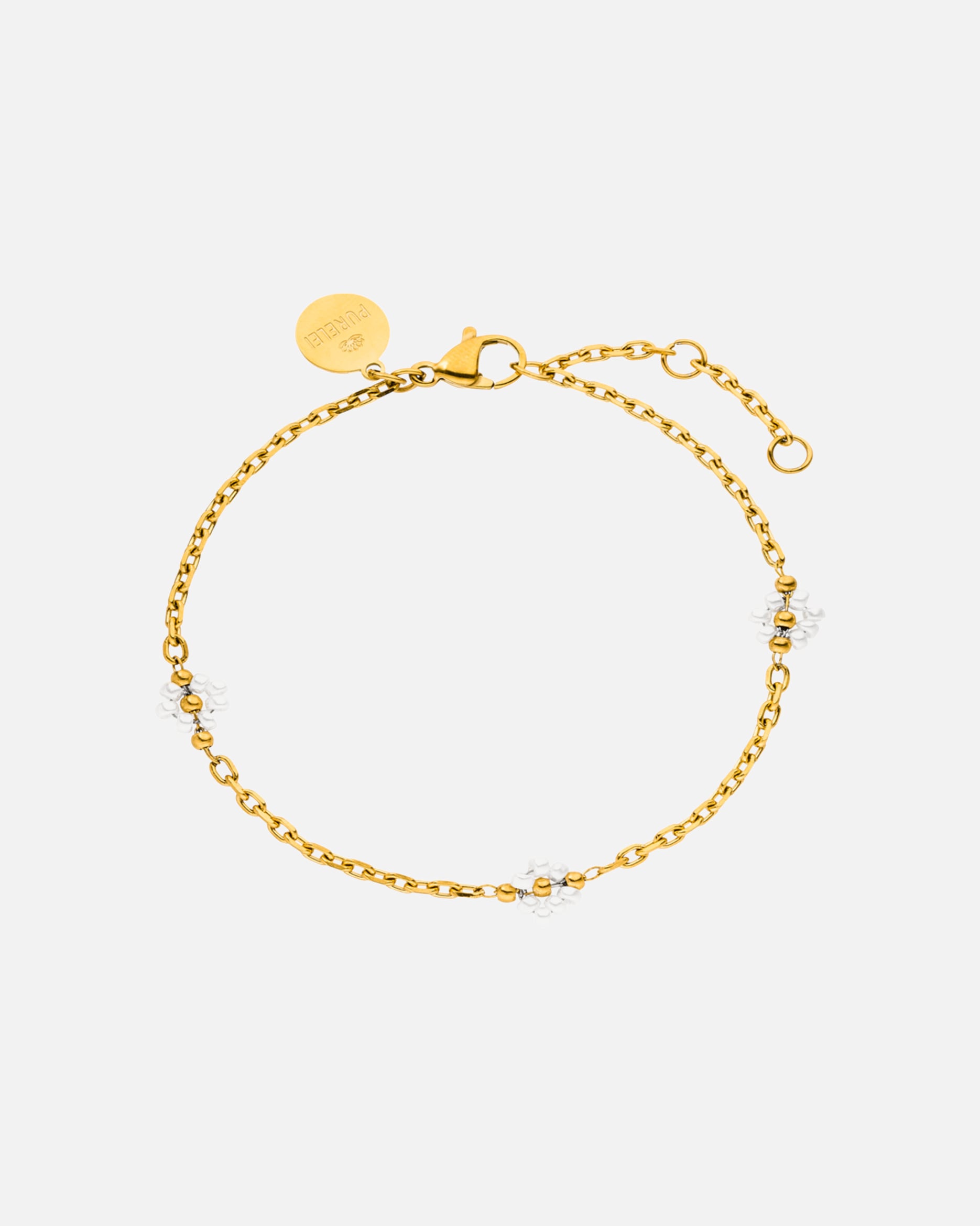 Giolello Piedi di Unisex Purelei Linen Blossom Braccialetto per il piede 100% acciaio inossidabile Argento