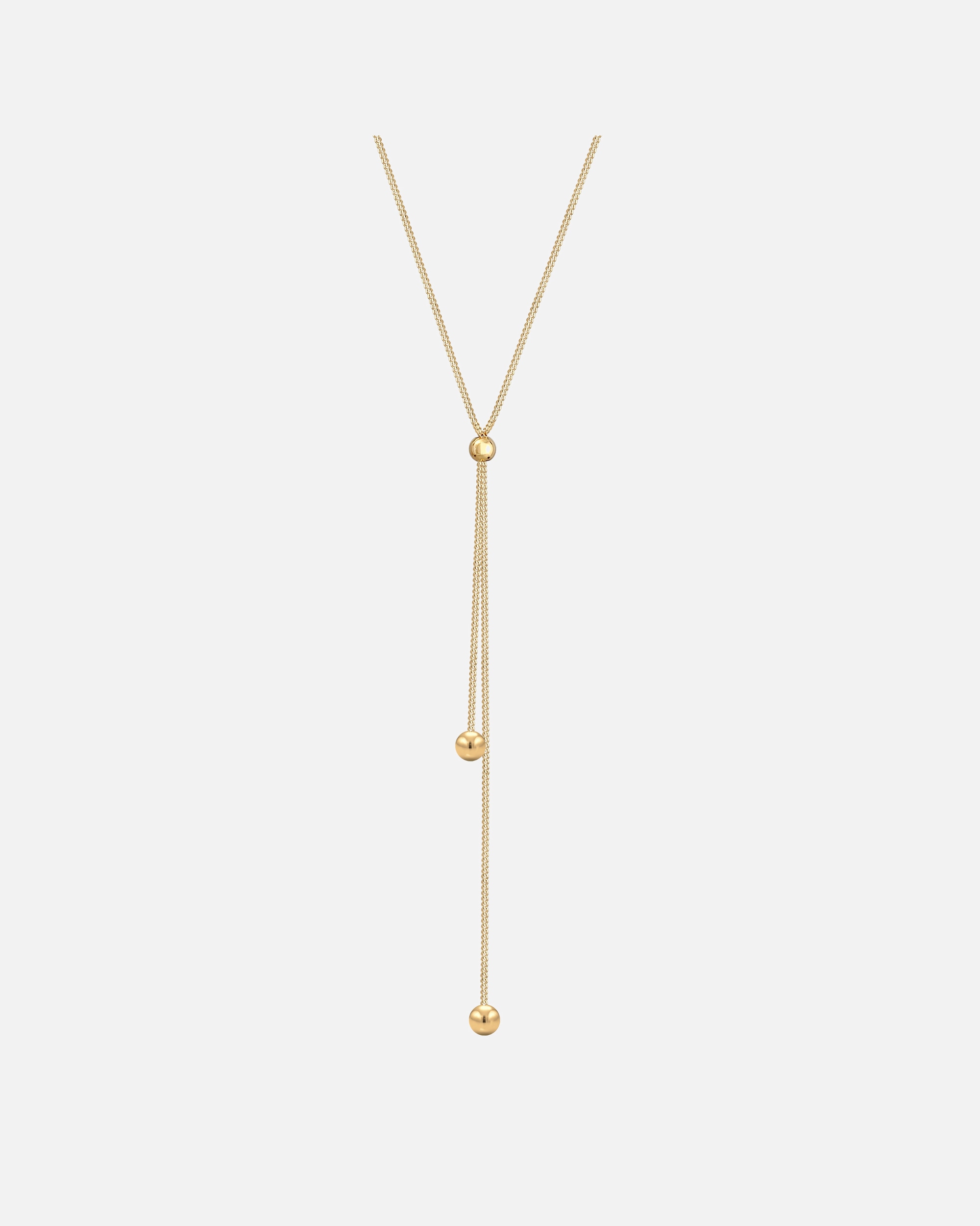 Collana di Femmina Elli Catena a Y Ciondolo Sfera Regolabile Filigrana in Argento Sterling 925 goldfarben