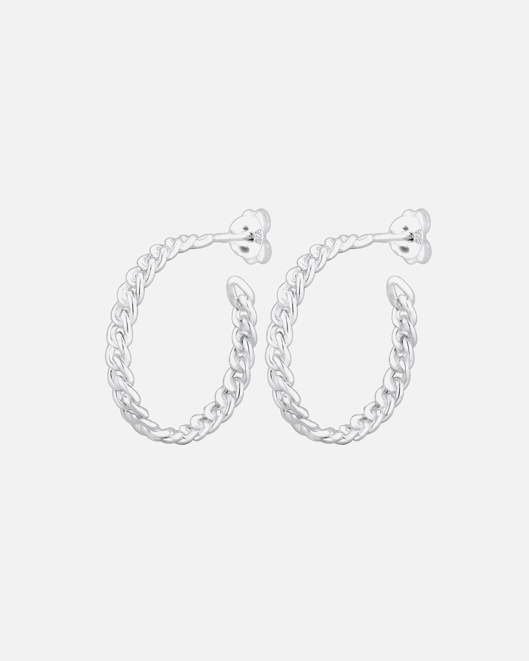 Orecchini di Femmina Elli creola intrecciata trend blogger in argento sterling 925 silberfarben