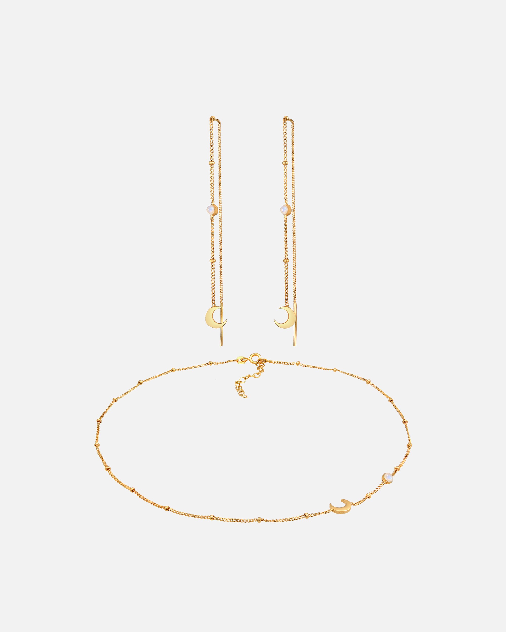Set Gioielli di Femmina Elli Choker con sintetico smeraldo in argento 925 placcato oro 36 cm
