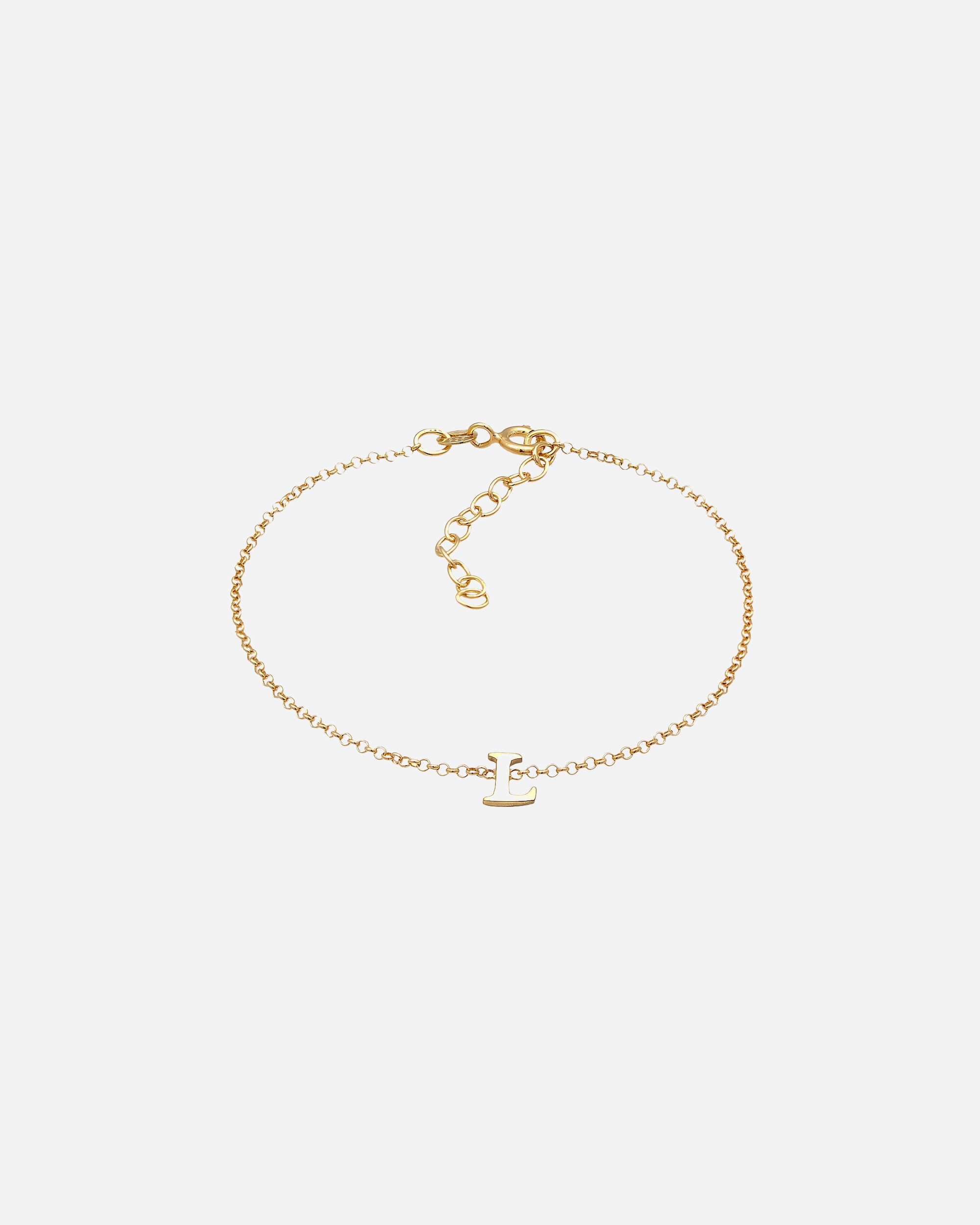 Braccialetto di Femmina Elli Pendente con Iniziale K in Argento 925 goldfarben