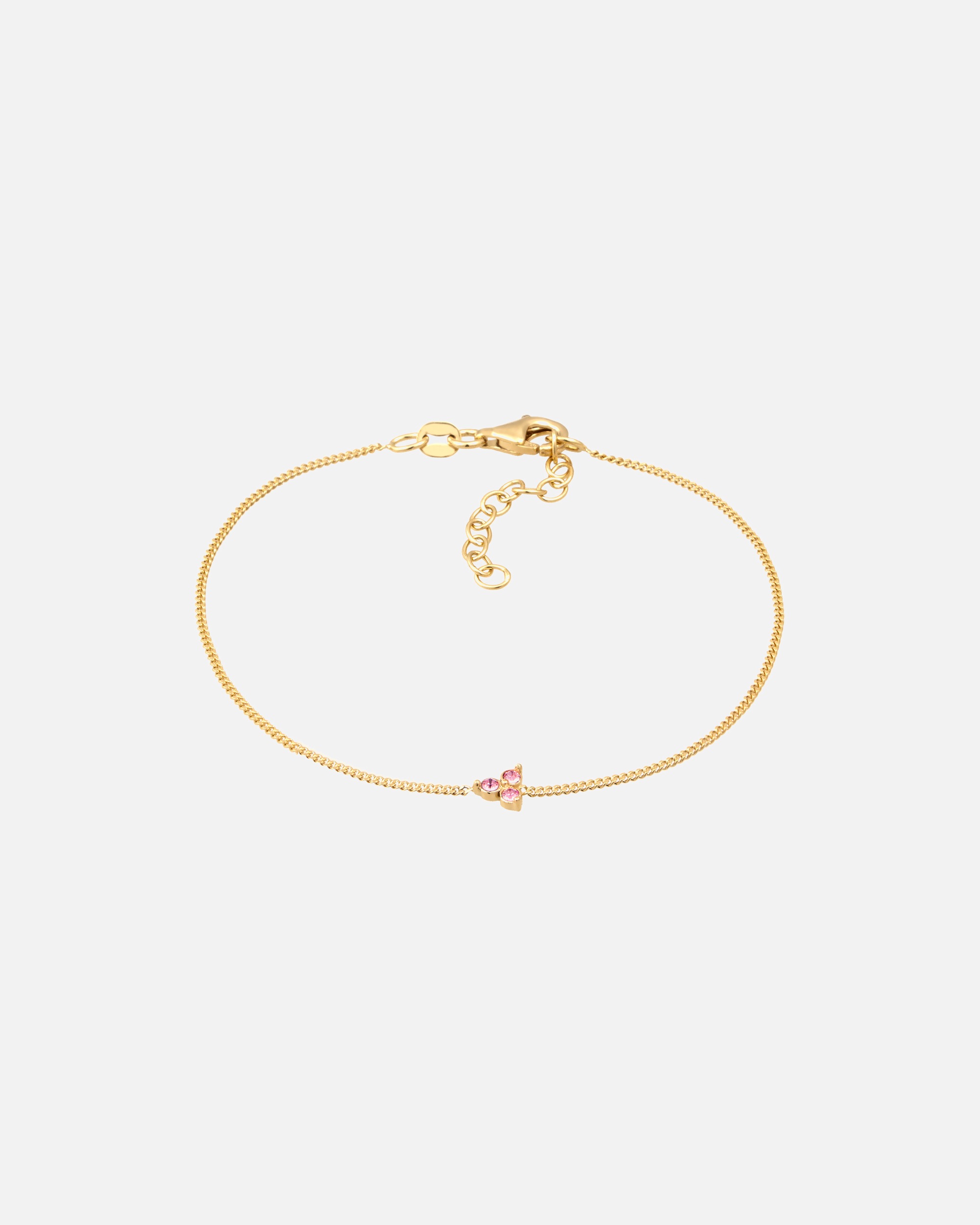 Braccialetto di Femmina Elli Bracciale con Pietre Cristalli Vetro Rosa 925 Sterling Silver goldfarben