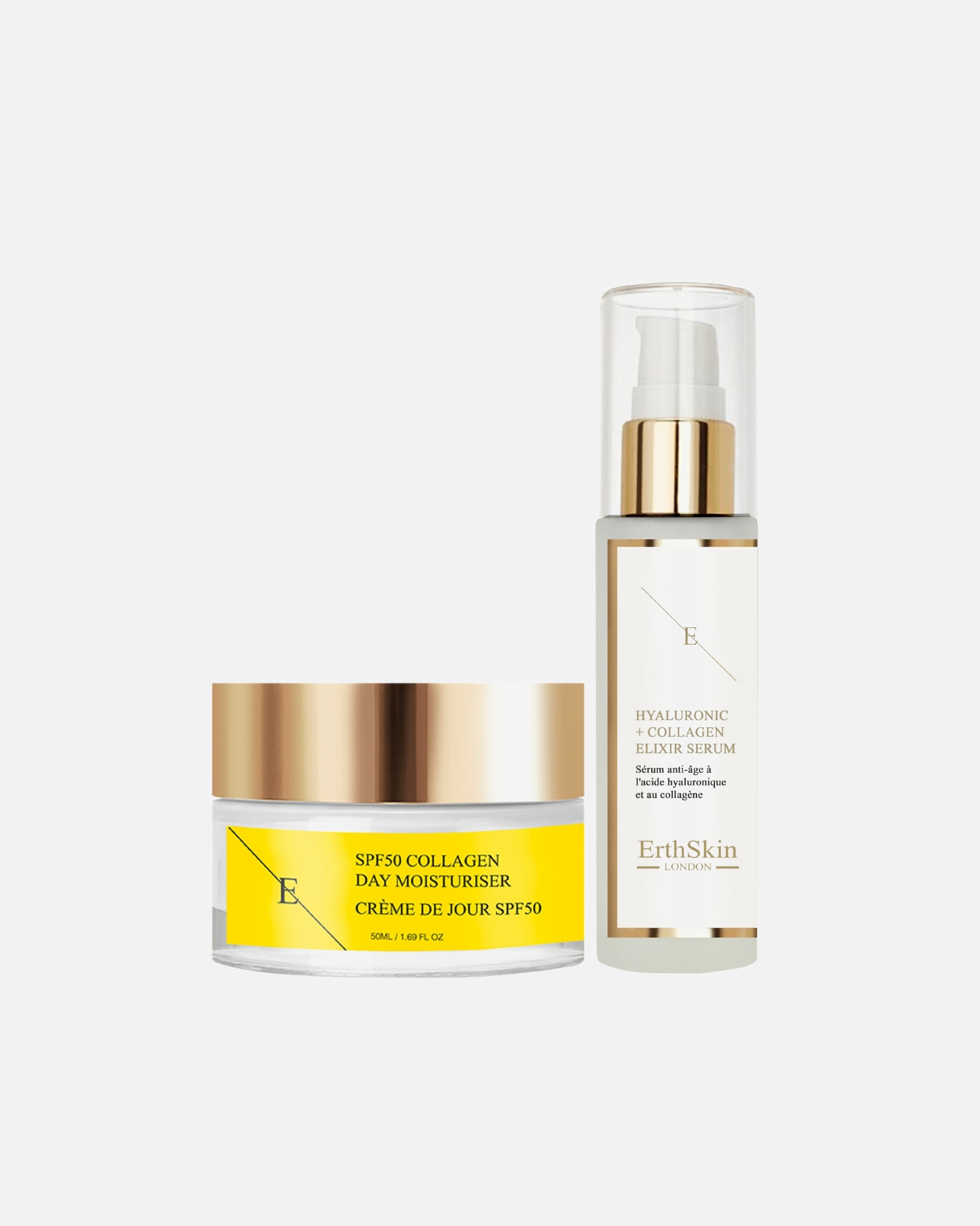 Set cura del viso di Femmina ErthSkin London Collagen Shield Day Duo 1 pezzo