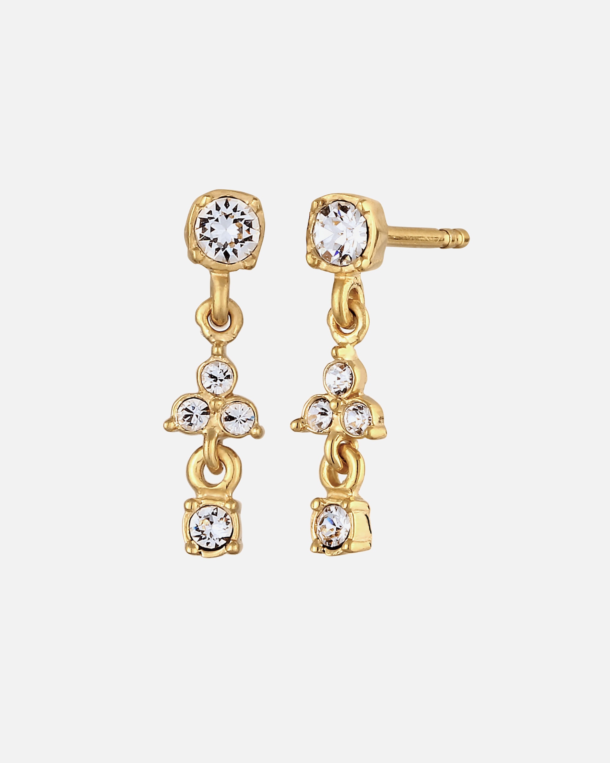Orecchini di Femmina Elli Orecchino con pietra Swarovski Crystals Bianco 925 Sterling Silver goldfarben