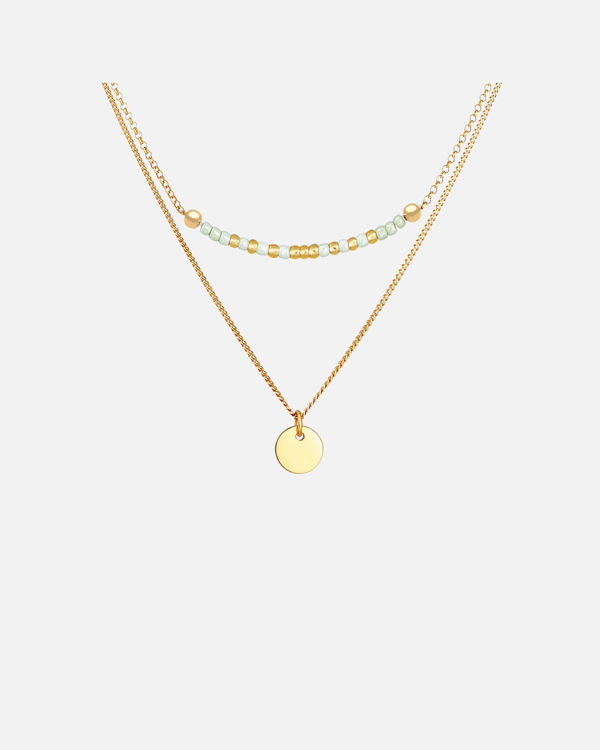 Collana di Femmina Elli Perline a ciondolo a 2 strati in argento sterling 925 38