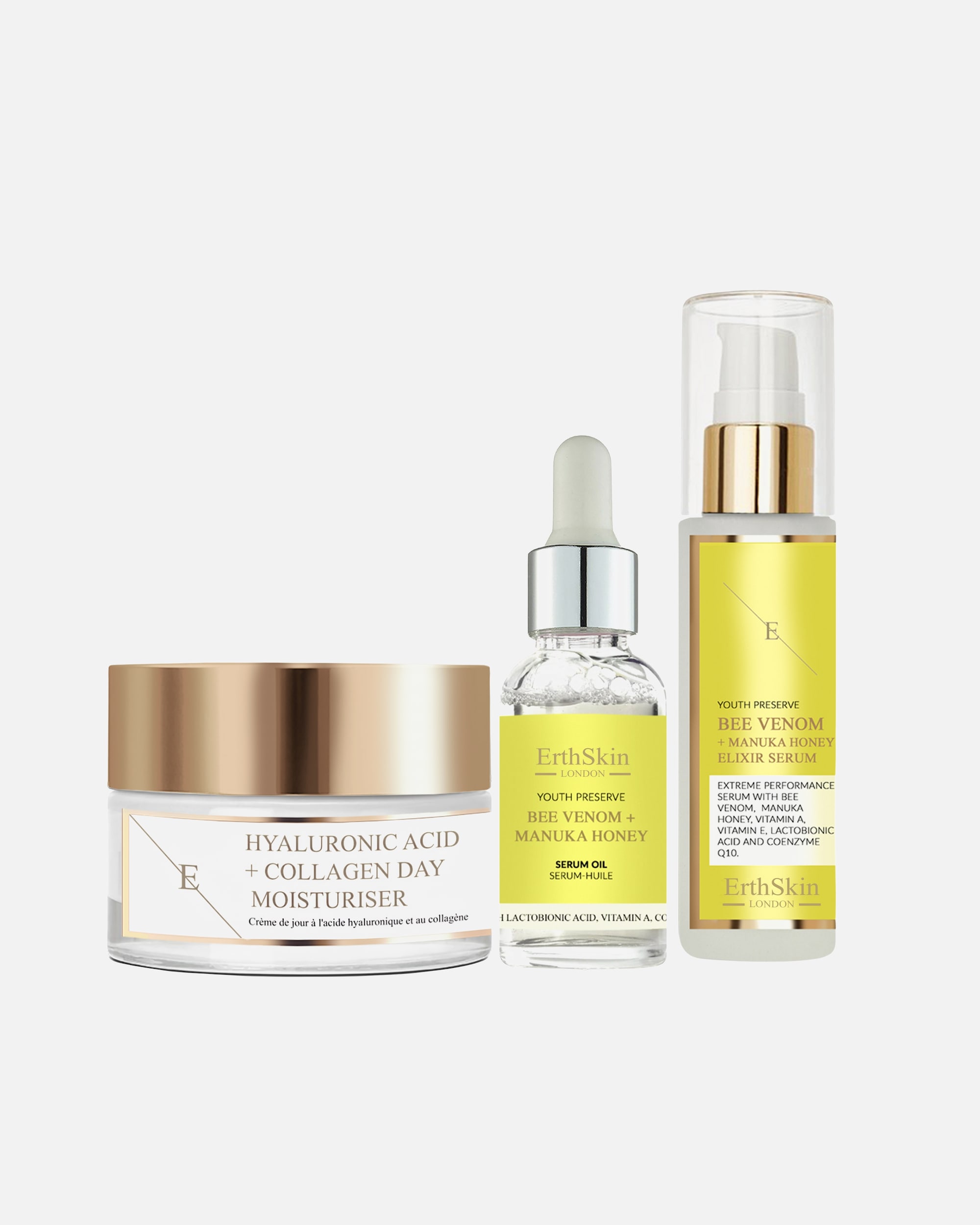 Set cura del viso di Femmina ErthSkin London Set Bee Ray Trio 1 pezzo