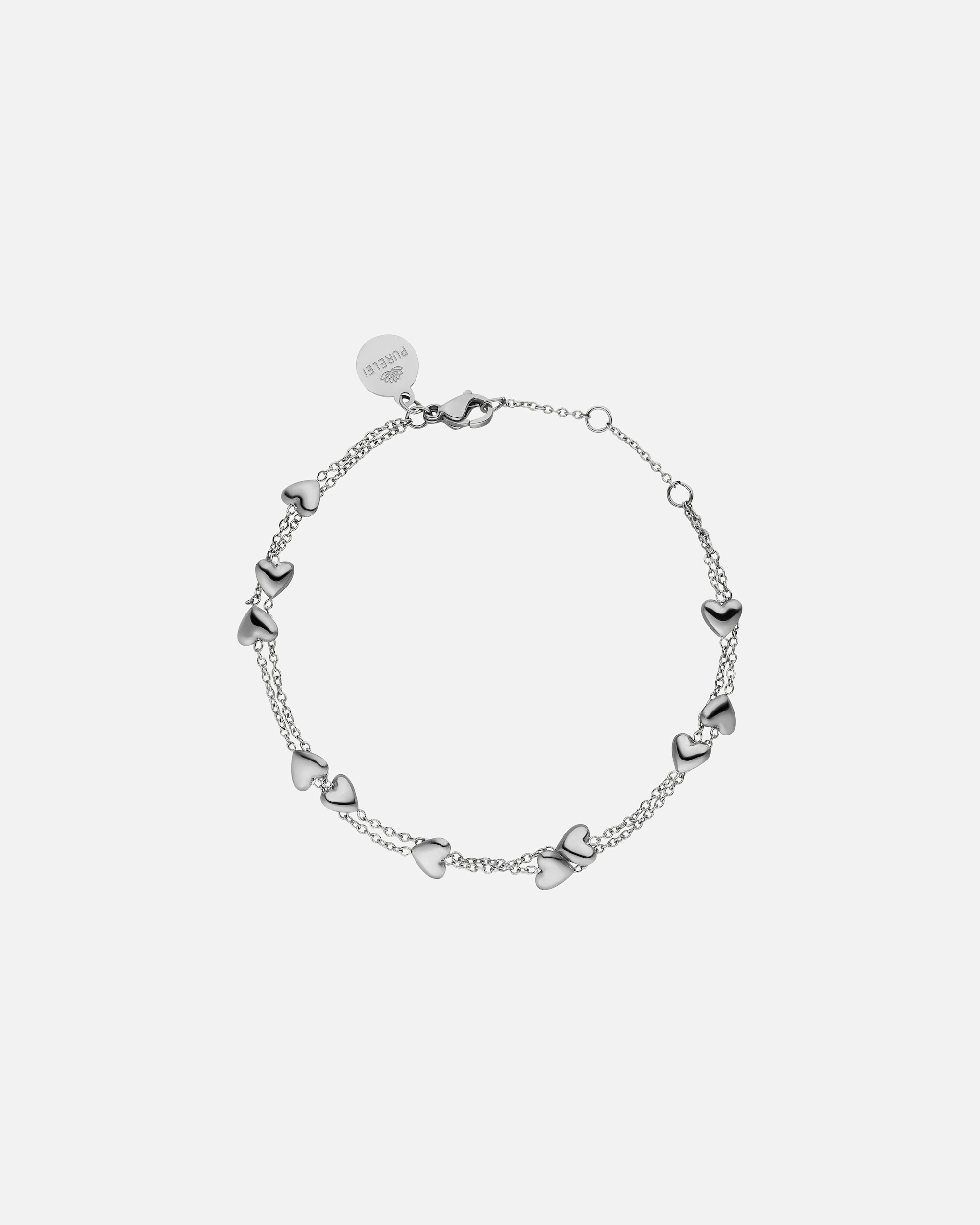 Braccialetto di Femmina Purelei Alohi Heart Bracciale 100% acciaio inossidabile Argento