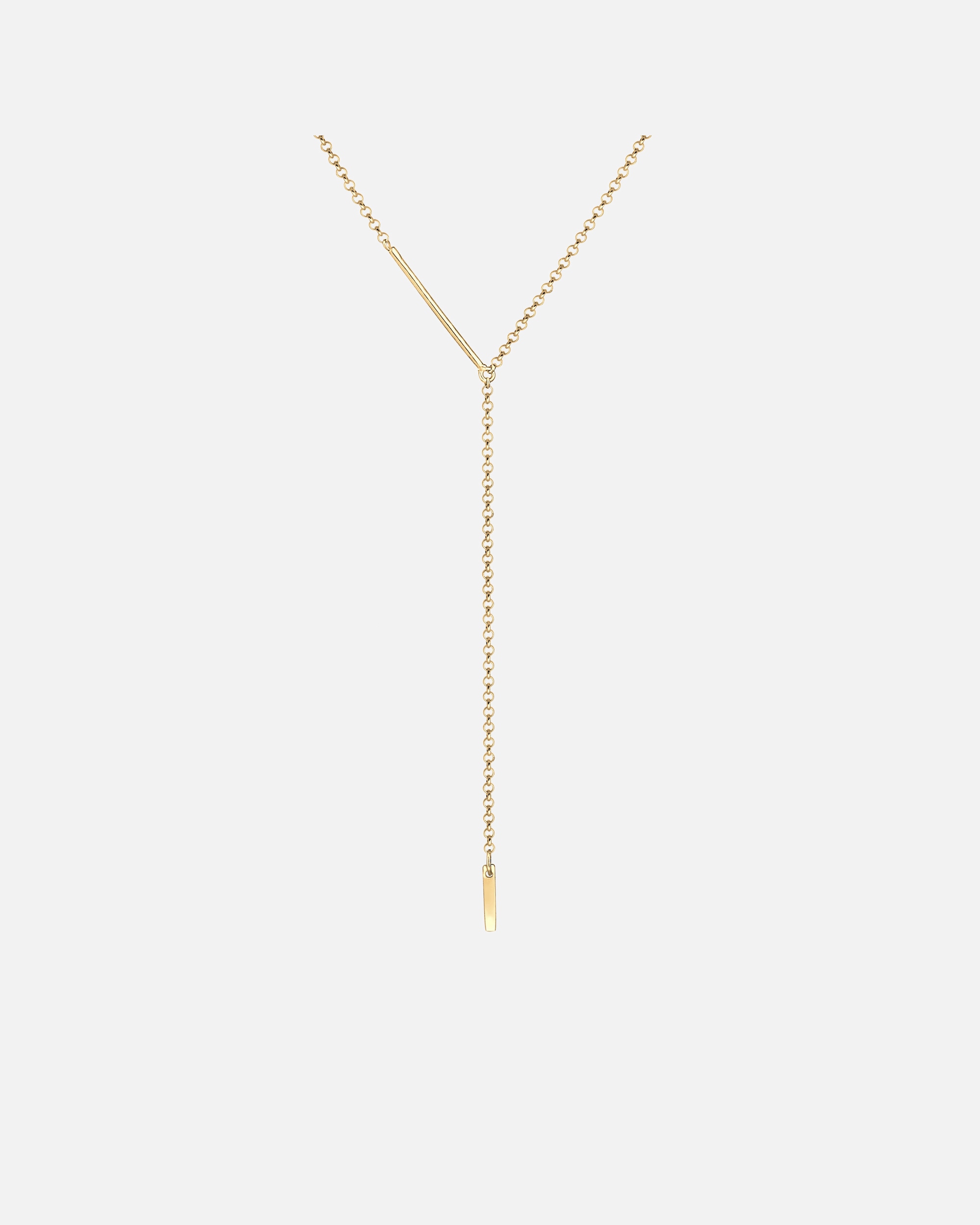 Collana di Femmina Elli Catena di Piselli a Y Geo Design Rettangolo in argento sterling 925 goldfarben