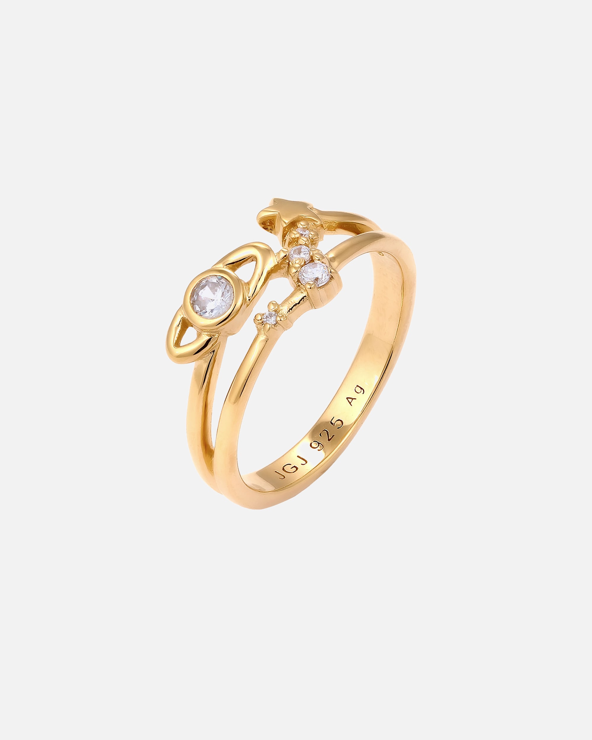 Anello di Femmina Elli Anello Stella Zirconia Bianco 925 Sterling Silver 54