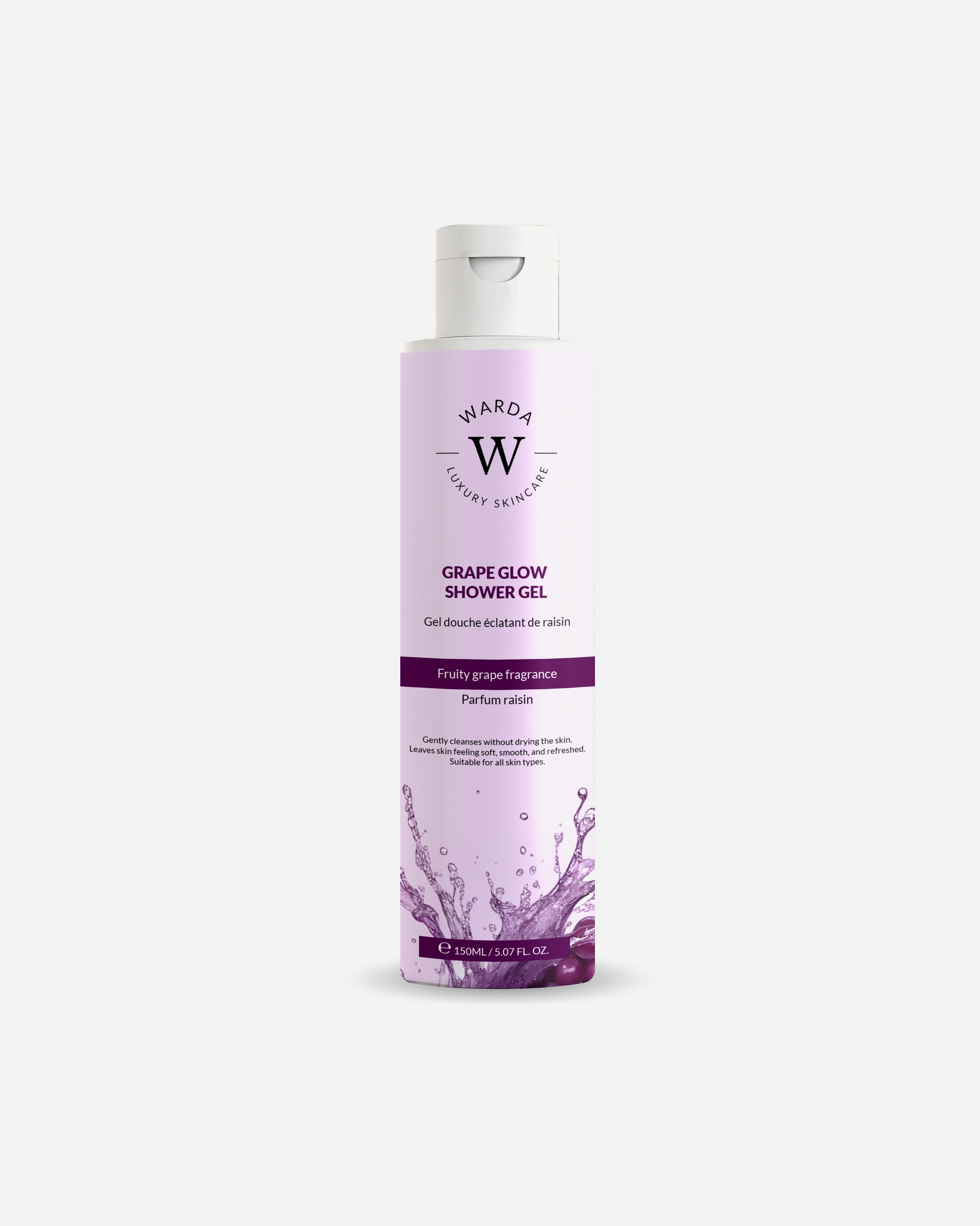 Bagnoschiuma di Unisex WARDA LUXURY SKINCARE Gel doccia Grape Glow 1 Stück