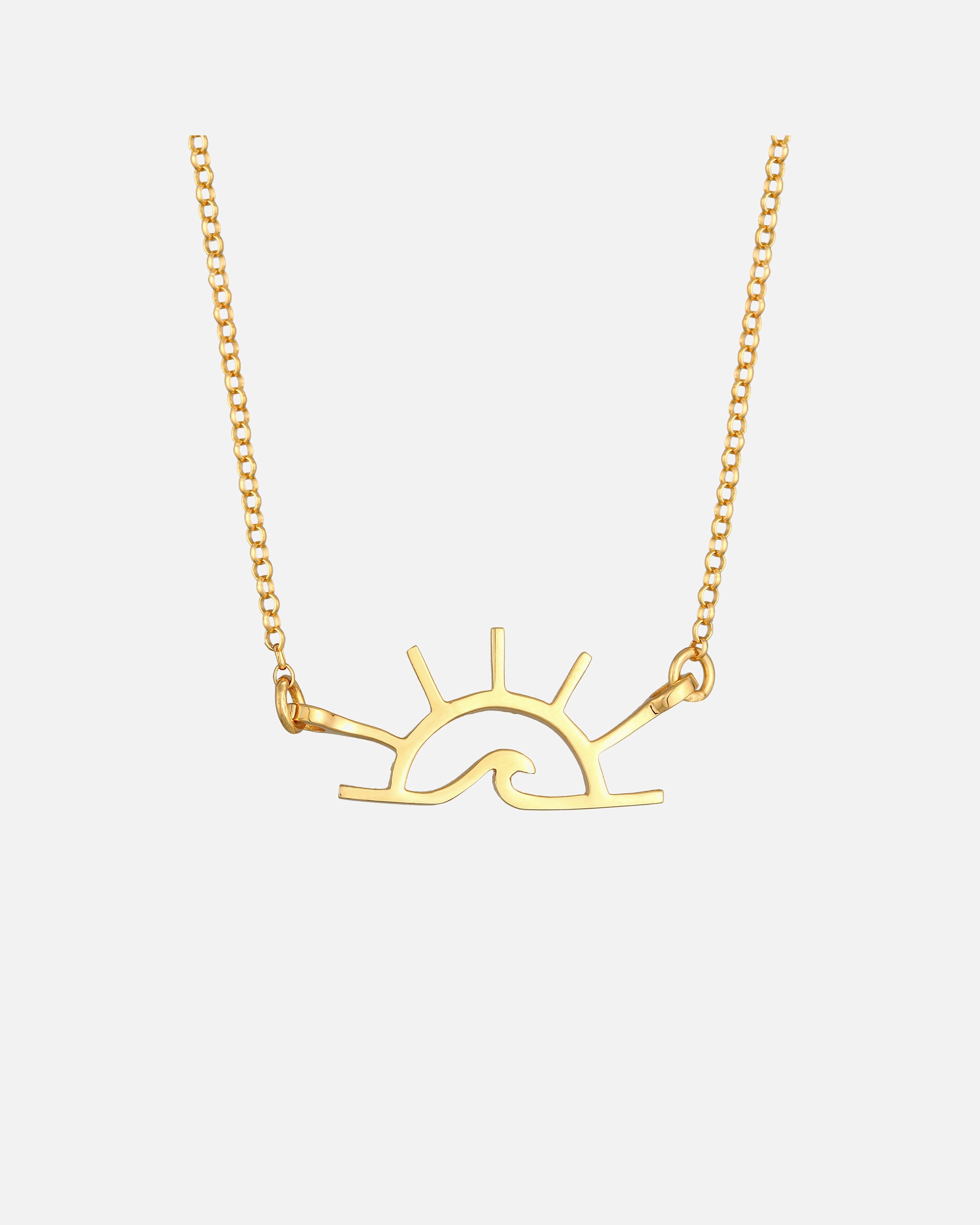 Collana di Femmina Elli Ciondolo Alba Motivo Estate in Argento Sterling 925 goldfarben