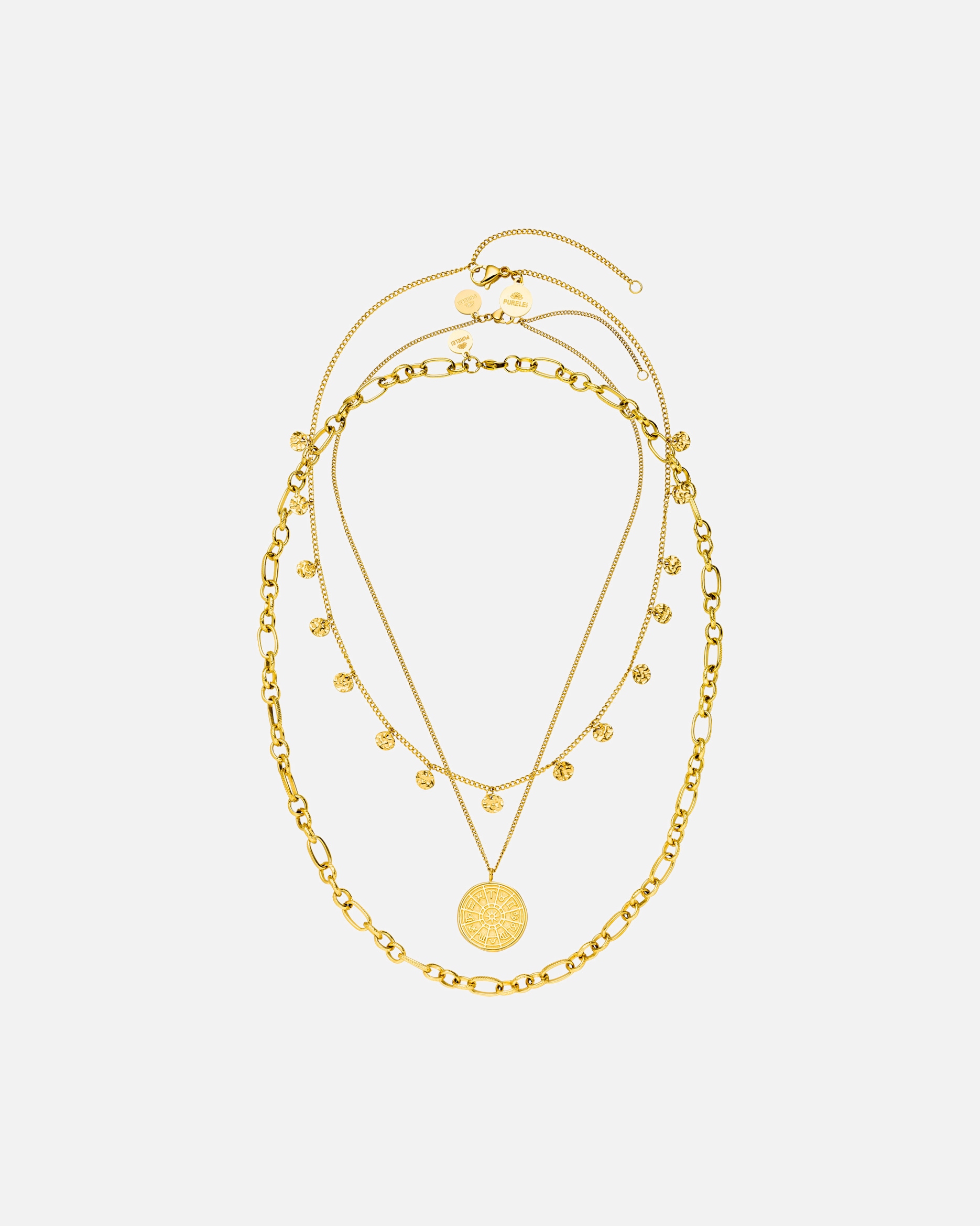 Set Gioielli di Unisex Purelei Hanalei Collanas 100% acciaio inossidabile Oro