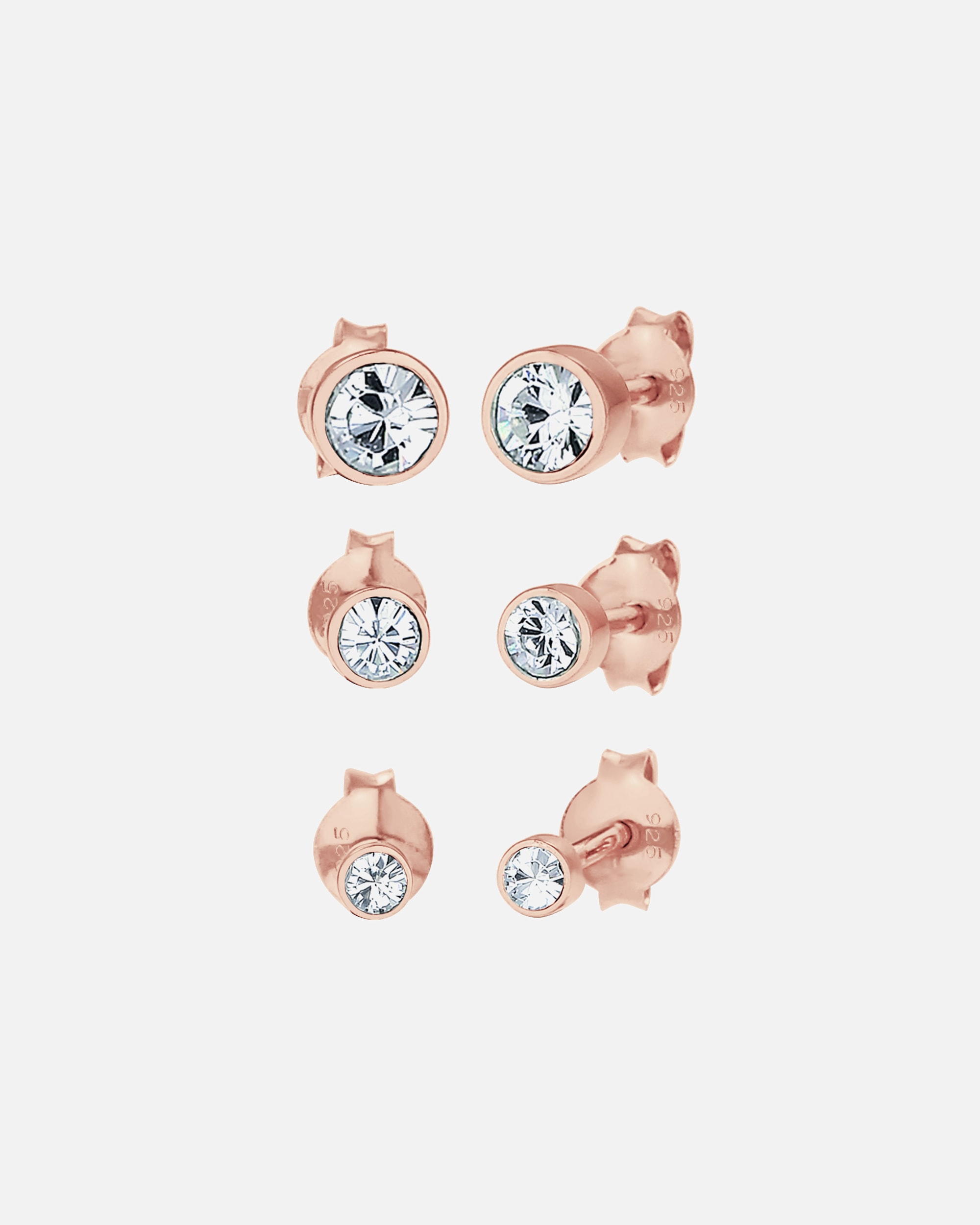 Orecchini di Femmina Elli Orecchini a Perno Set Scintillante con Cristalli in Argento Sterling 925 rosefarben