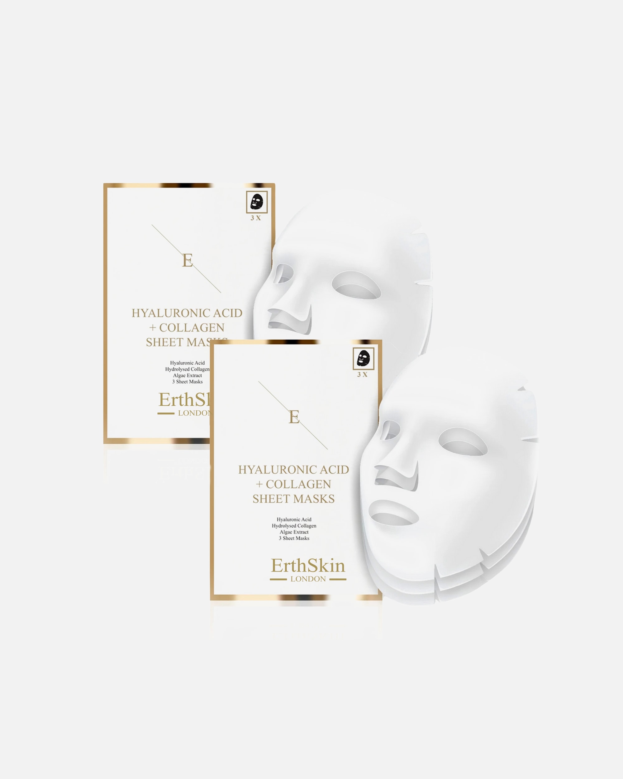 Maschera in Tessuto di Femmina ErthSkin London Maschera all'acido ialuronico e collagene 1 pezzo