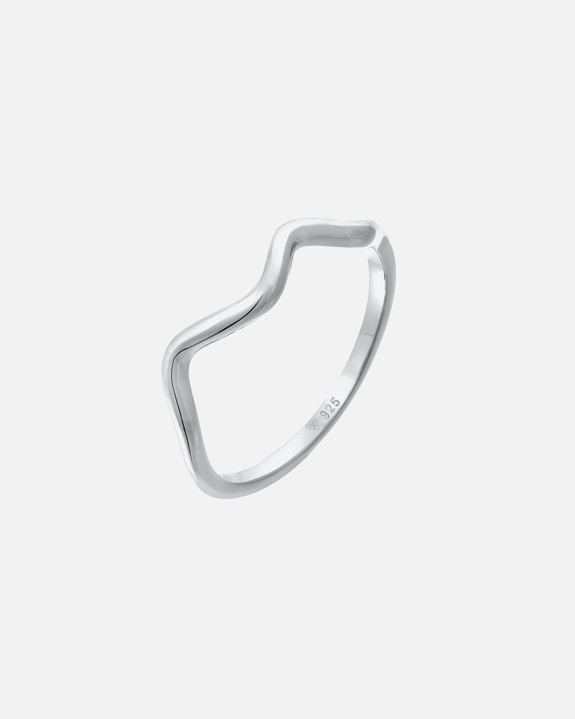 Anello di Femmina Elli Onde Minimale Geo Tendenza in Argento Sterling 925 54