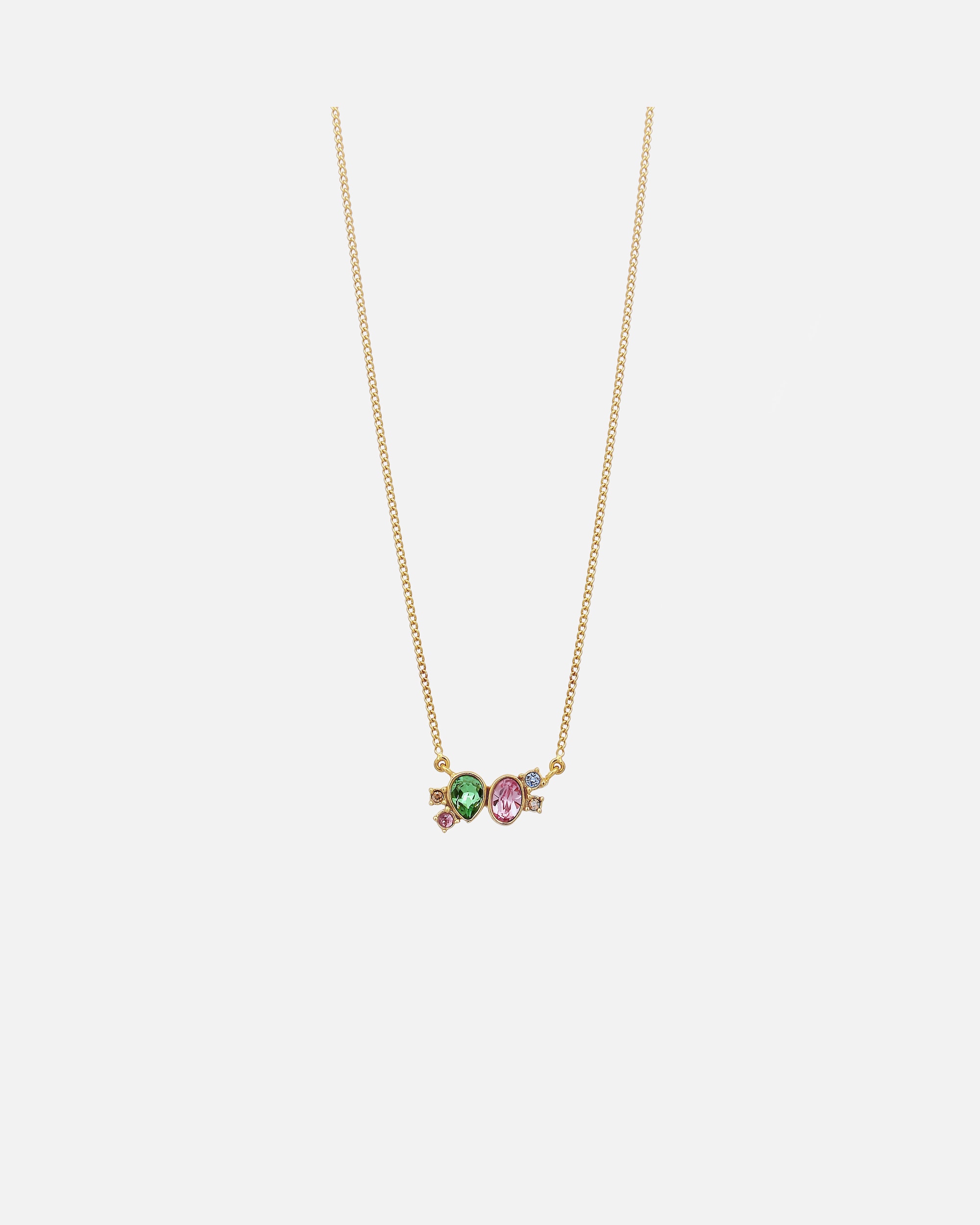 Collana di Femmina Elli Collana corta con pietra Cristalli Vetro Rosa 925 Sterling Silver goldfarben