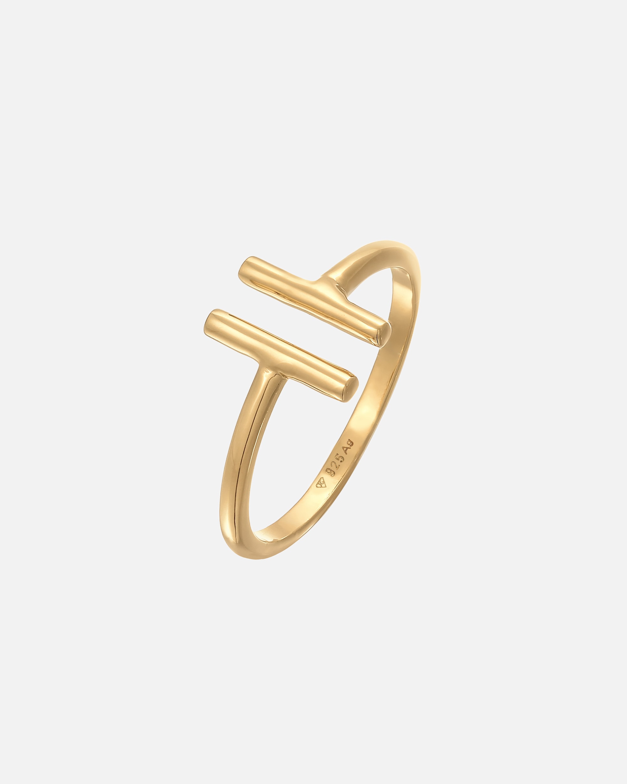 Anello di Femmina Elli Geo Bacchetta Tendenzia Aperto in Argento Sterling 925 52