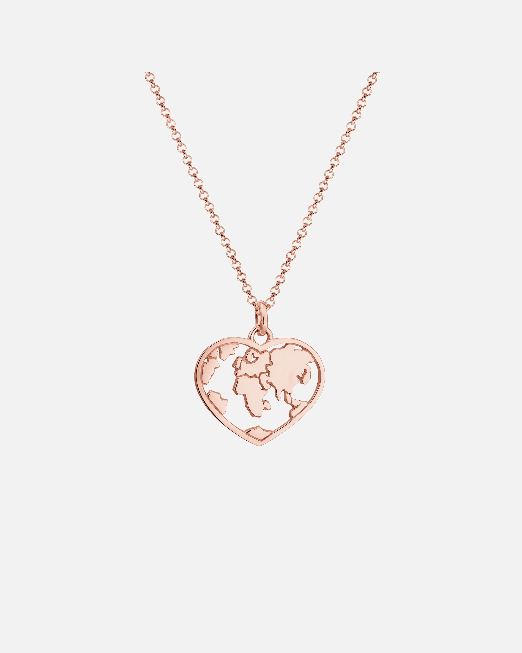 Collana di Femmina Elli Cuore Globo pisello tendenza in 925 Argento rosefarben