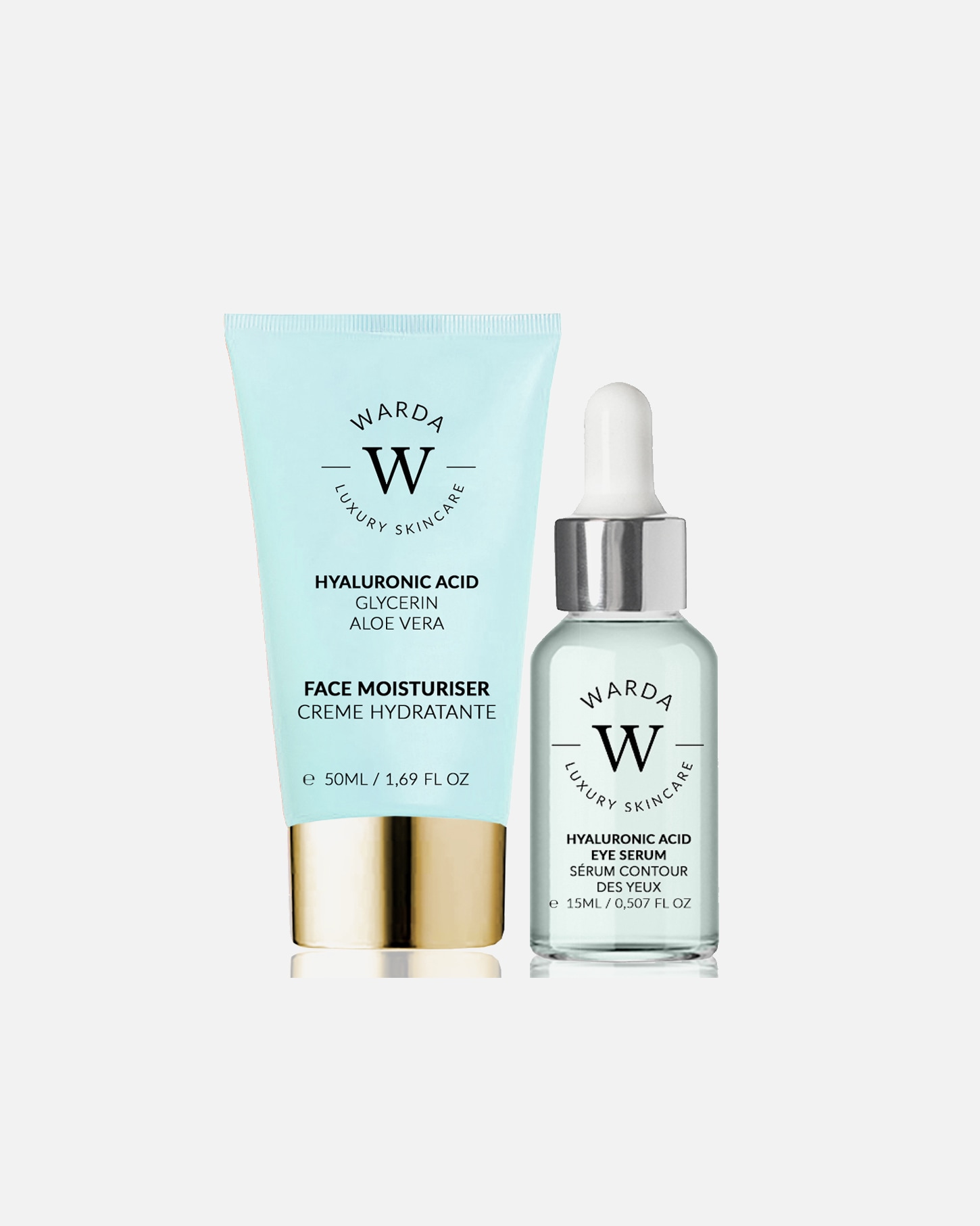 di Femmina WARDA LUXURY SKINCARE Set idratante con crema all'acido ialuronico e siero per gli occhi 1 pezzo