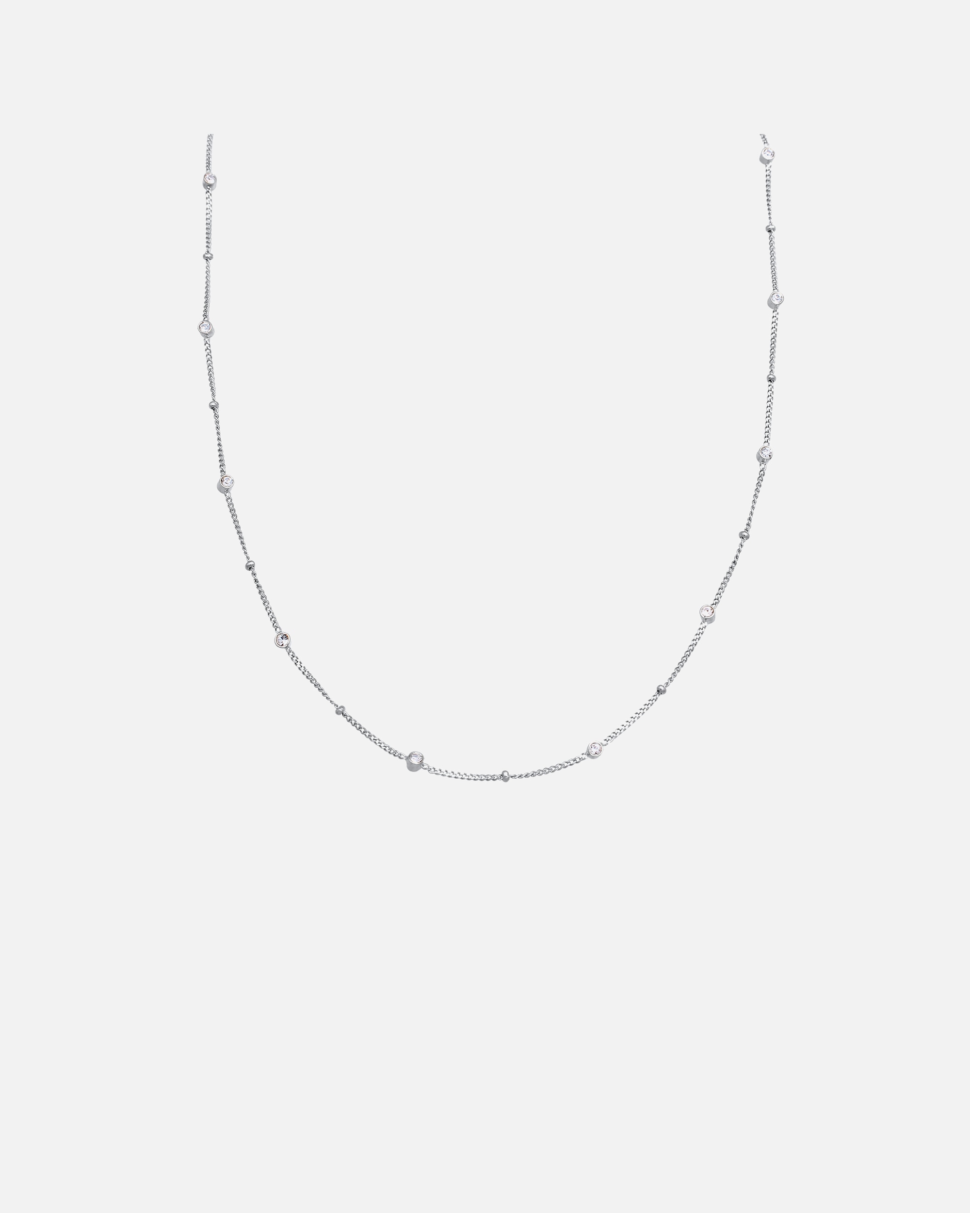 Collana di Femmina Elli Collana corta con pietra Cerchio Cristalli di vetro Bianco 925 Sterling Silver silberfarben