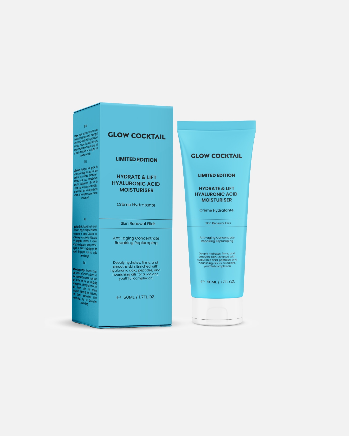 Cura anti-age di Unisex Glow Cocktail Crema idratante all'acido ialuronico con effetto lifting 1 Stück