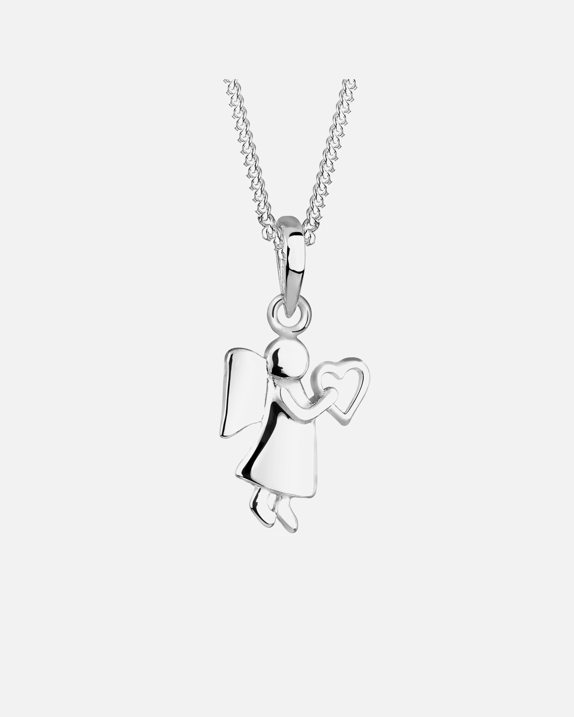 Collana di Femmina Elli Talismano Cuore Angelo in Argento Sterling 925 50