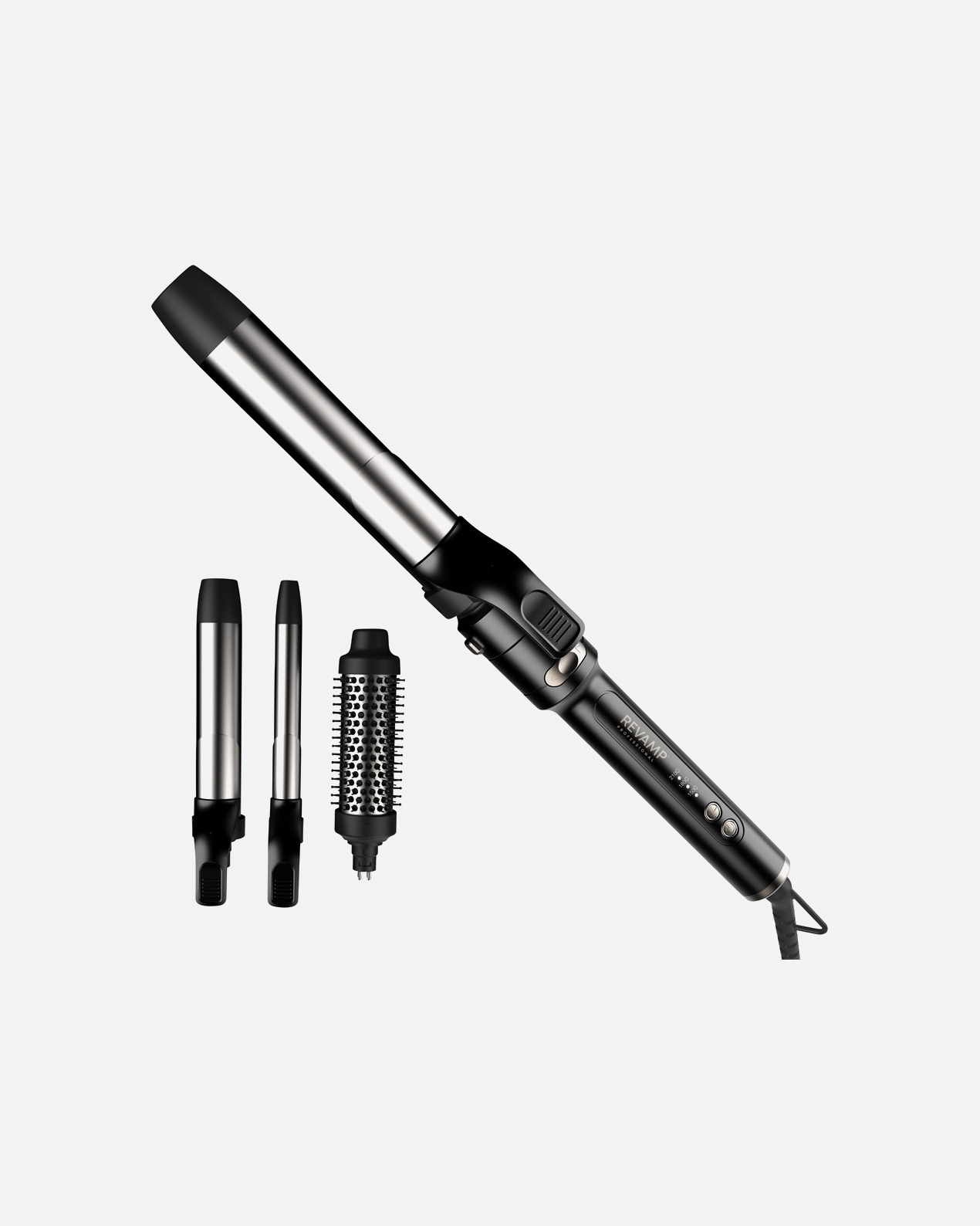 Ferro arricciacapelli di Femmina Revamp Multi Style Revolve 3-in-1 Rotating Hair Styler CL-3500-EU Nero