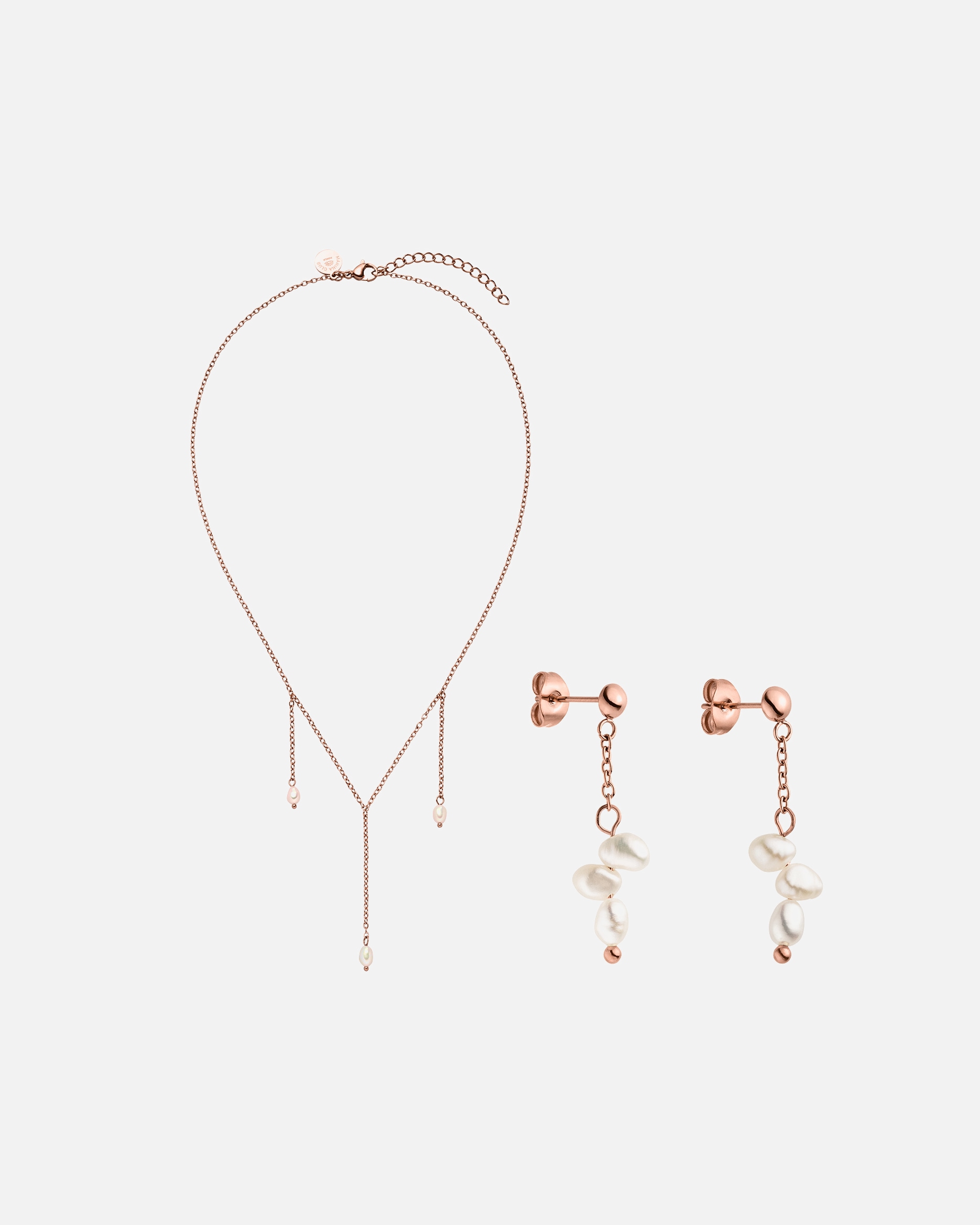 Set Gioielli di Unisex Purelei Purely Set di gioielli 100% acciaio inossidabile Oro rosa
