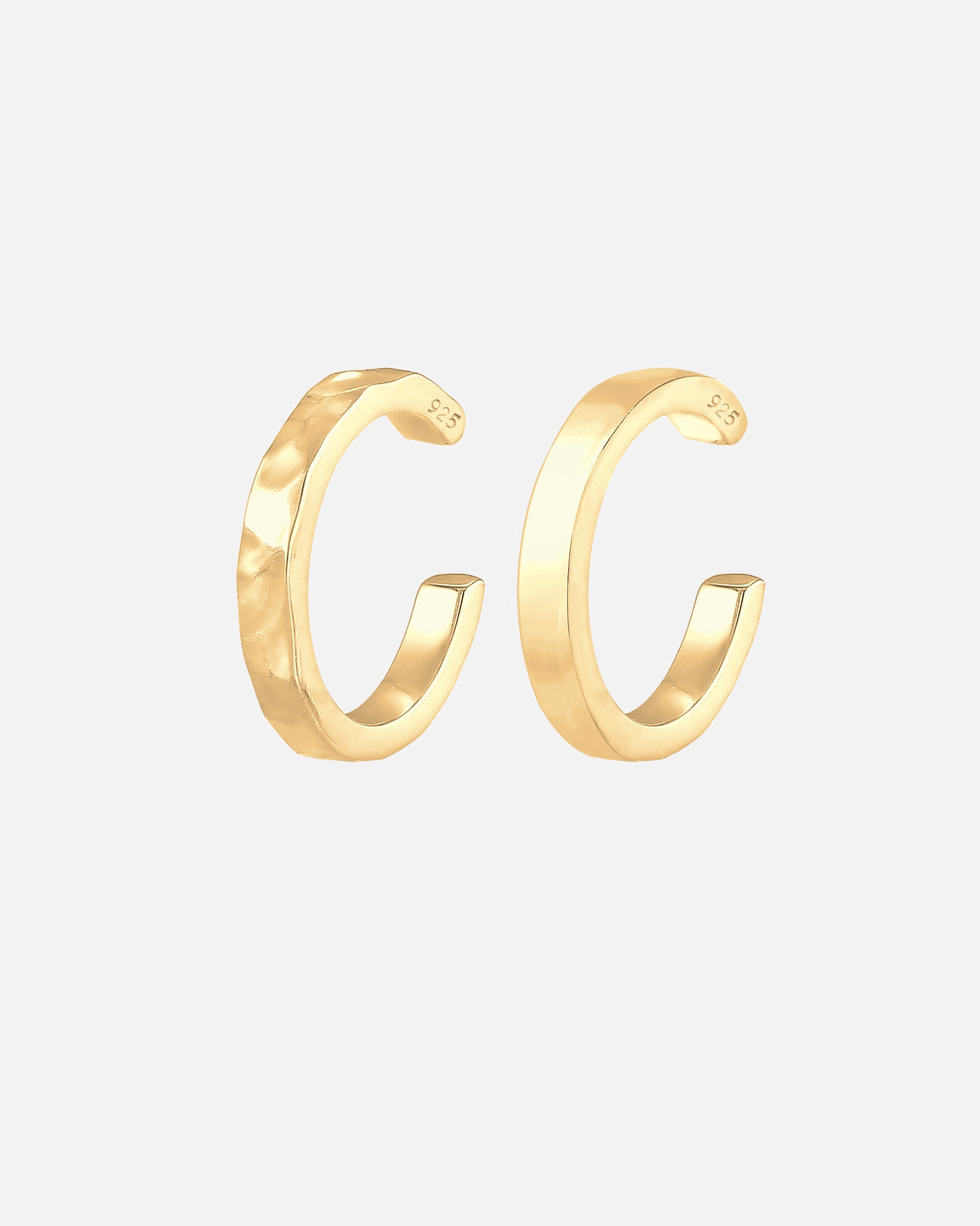 Ear Cuff di Femmina Elli Clip per Orecchio Set di 2 Aspetto Organico Minimale di Base Regolabile in argento sterling 925 goldfarben