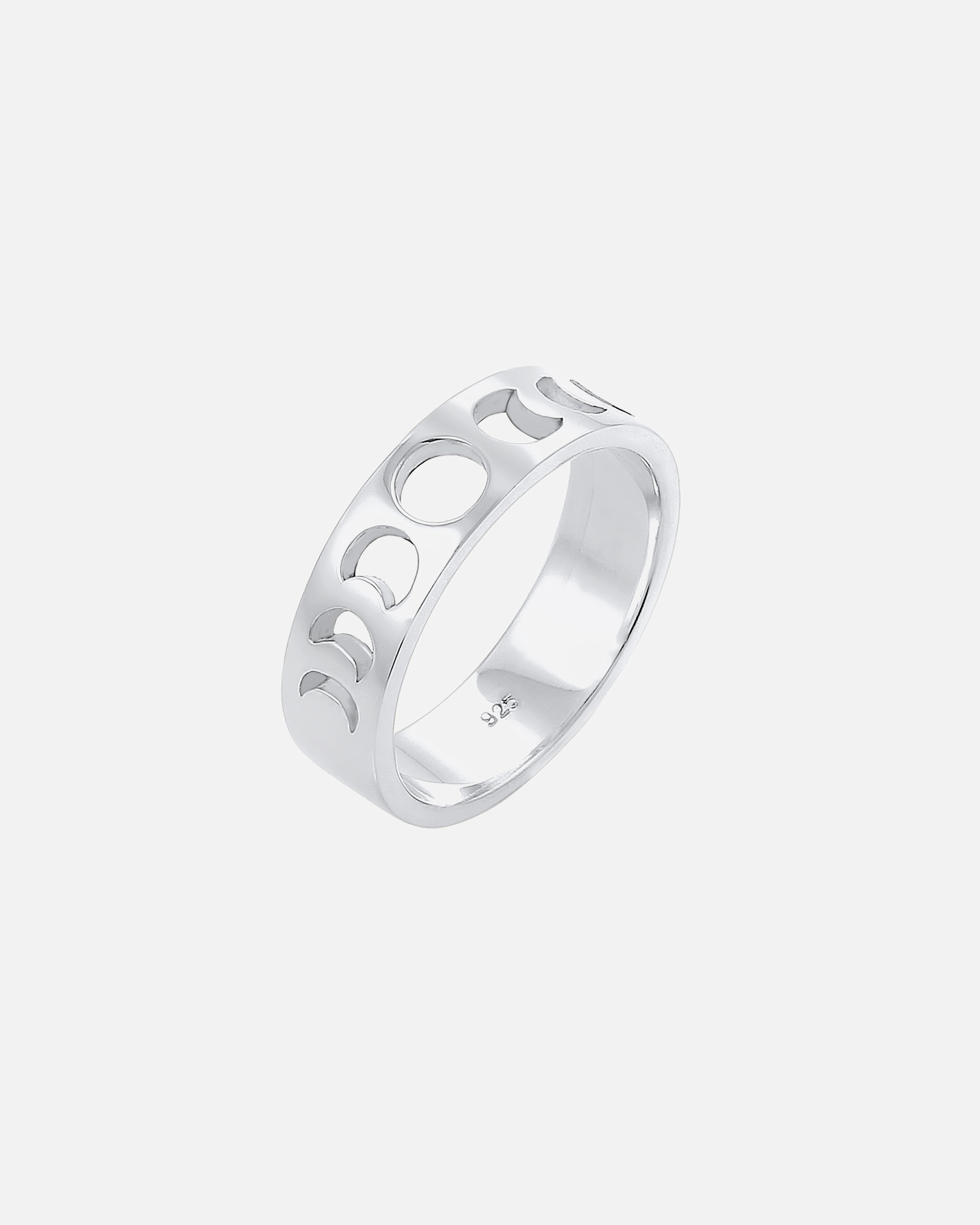Anello di Femmina Elli Cut-Out Fasi lunari Astro Placcato oro argento sterling 925 58