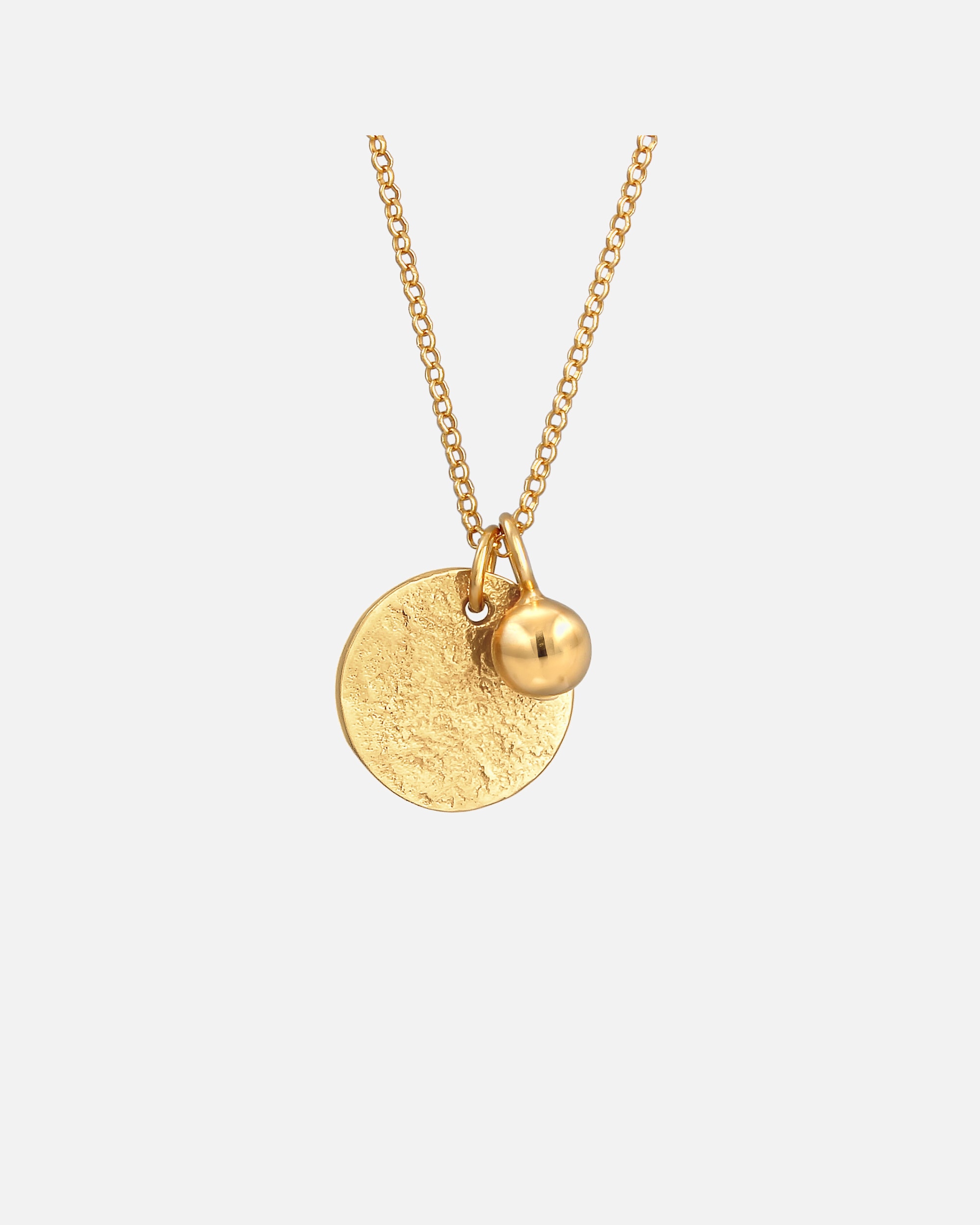 Collana di Femmina Elli Pendente a piastrina superficie irregolare deisgn Geo in Argento Sterling 925 goldfarben