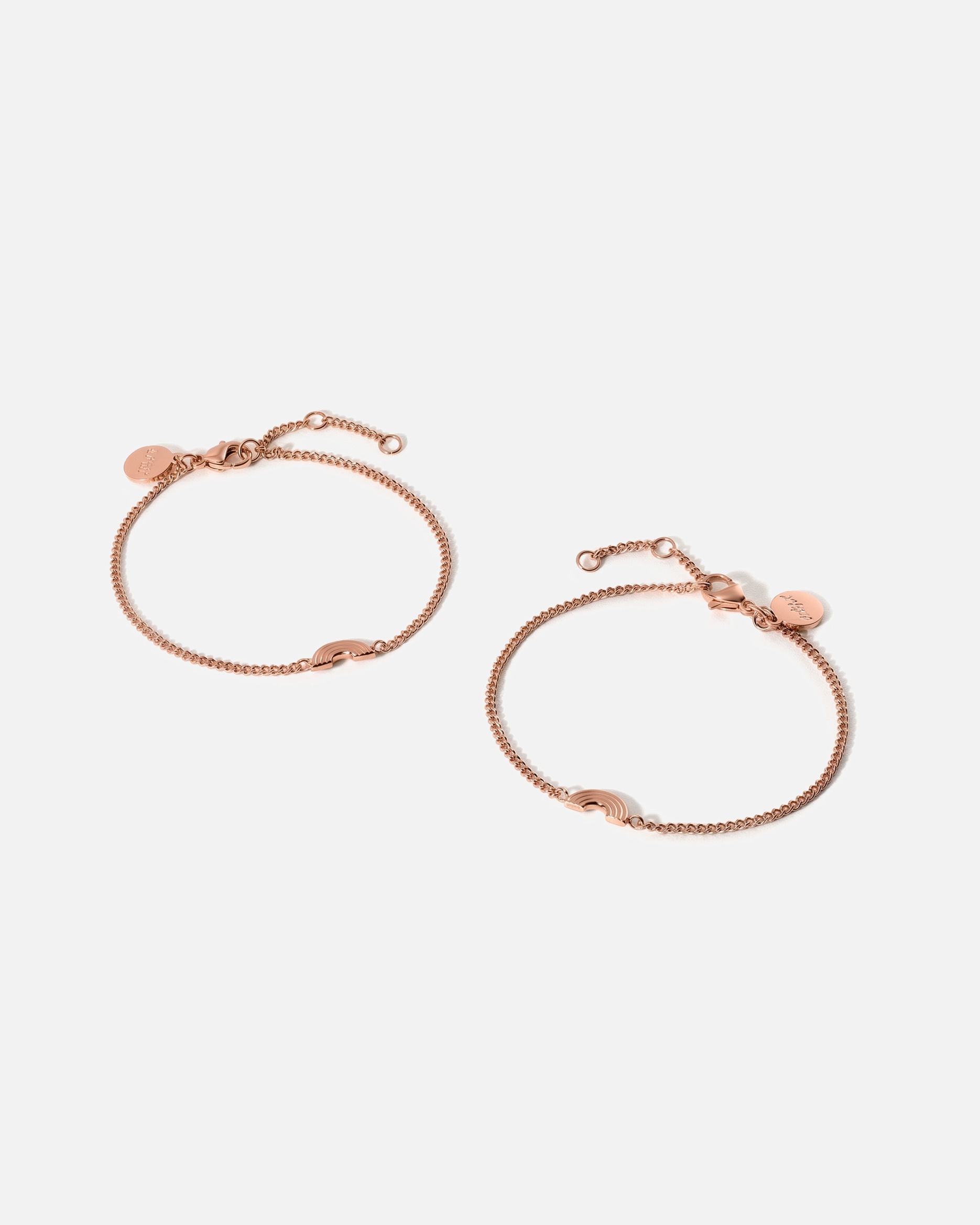 Set Gioielli di Unisex Purelei Rainbow Love Bracciales 100% acciaio inossidabile Oro rosa