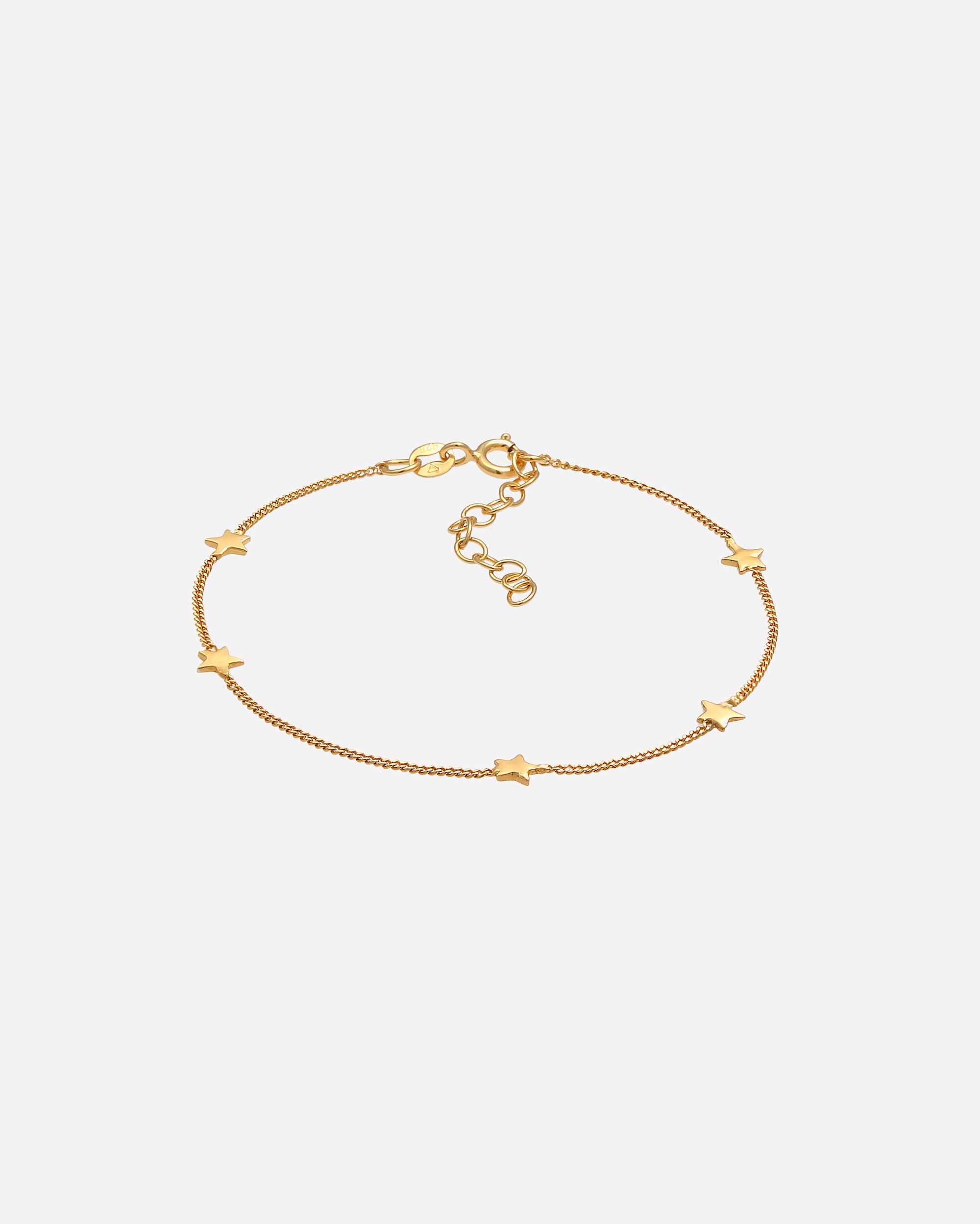 Braccialetto di Femmina Elli star star curb catena Astro Look Trend regolabile in argento sterling 925 goldfarben