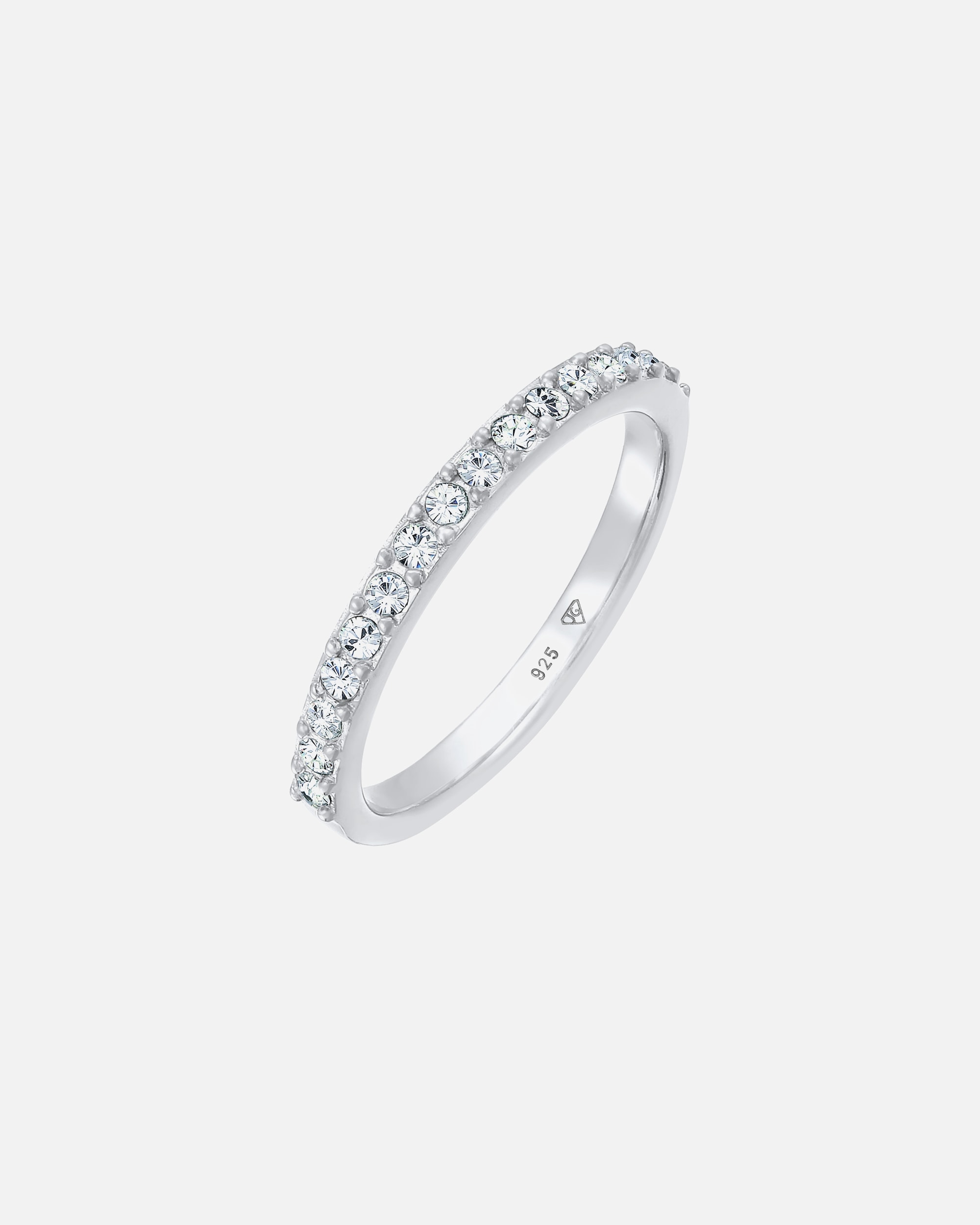 Anello di Femmina Elli Banda Memoire Elegante con cristalli in Argento Sterling 925 52