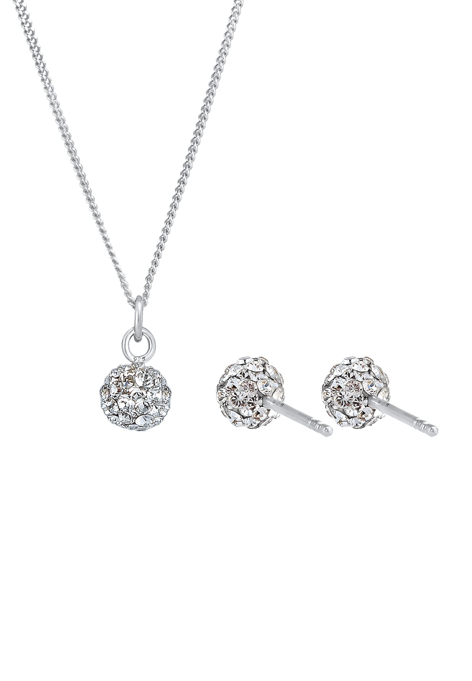Set di Orecchini a Perno con Cristalli in Argento Sterling 925 Set di Orecchini a Perno con Cristalli in Argento Sterling 925