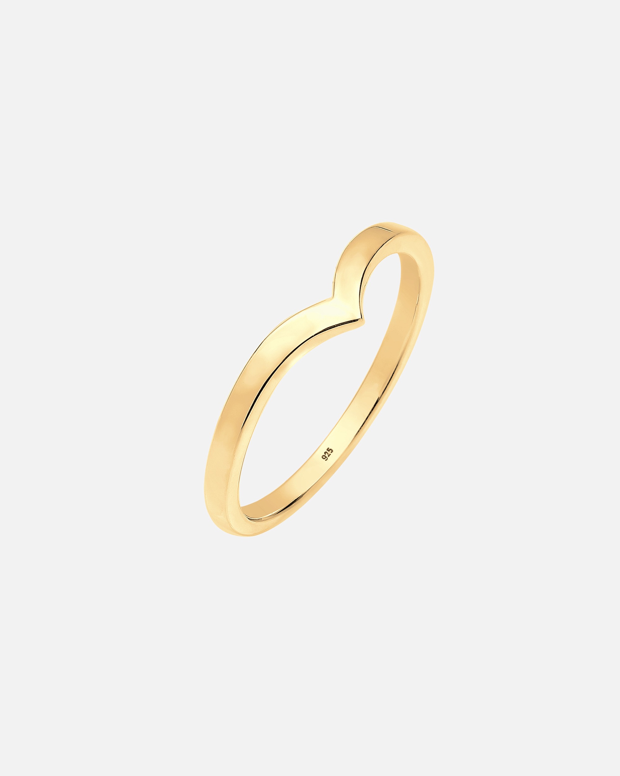 Anello di Femmina Elli V-Forma Impilamento Tendenza in Argento Sterling 925 46