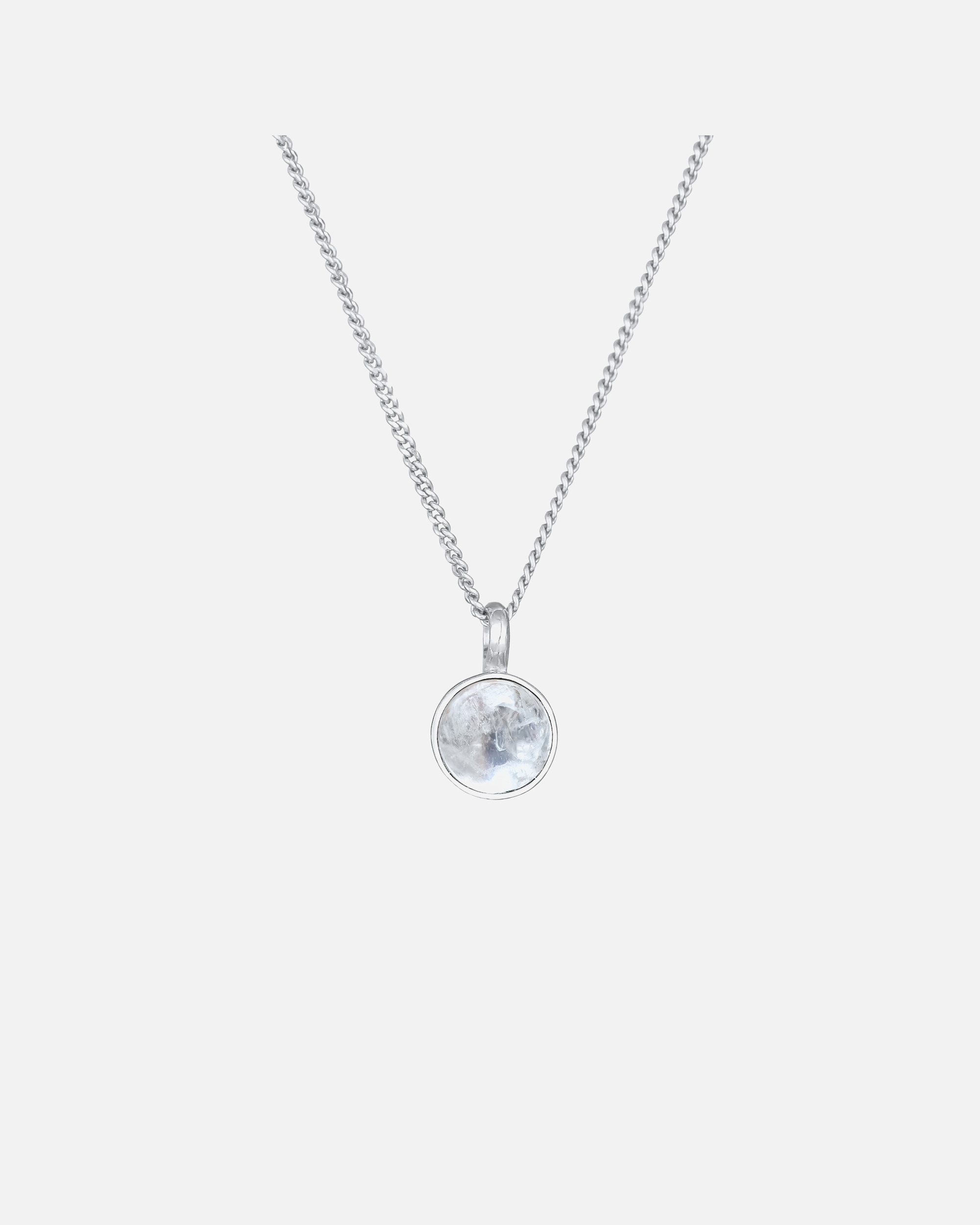 Collana di Femmina Elli PREMIUM Classico ciondolo solitario con pietra di luna in argento sterling 925 42