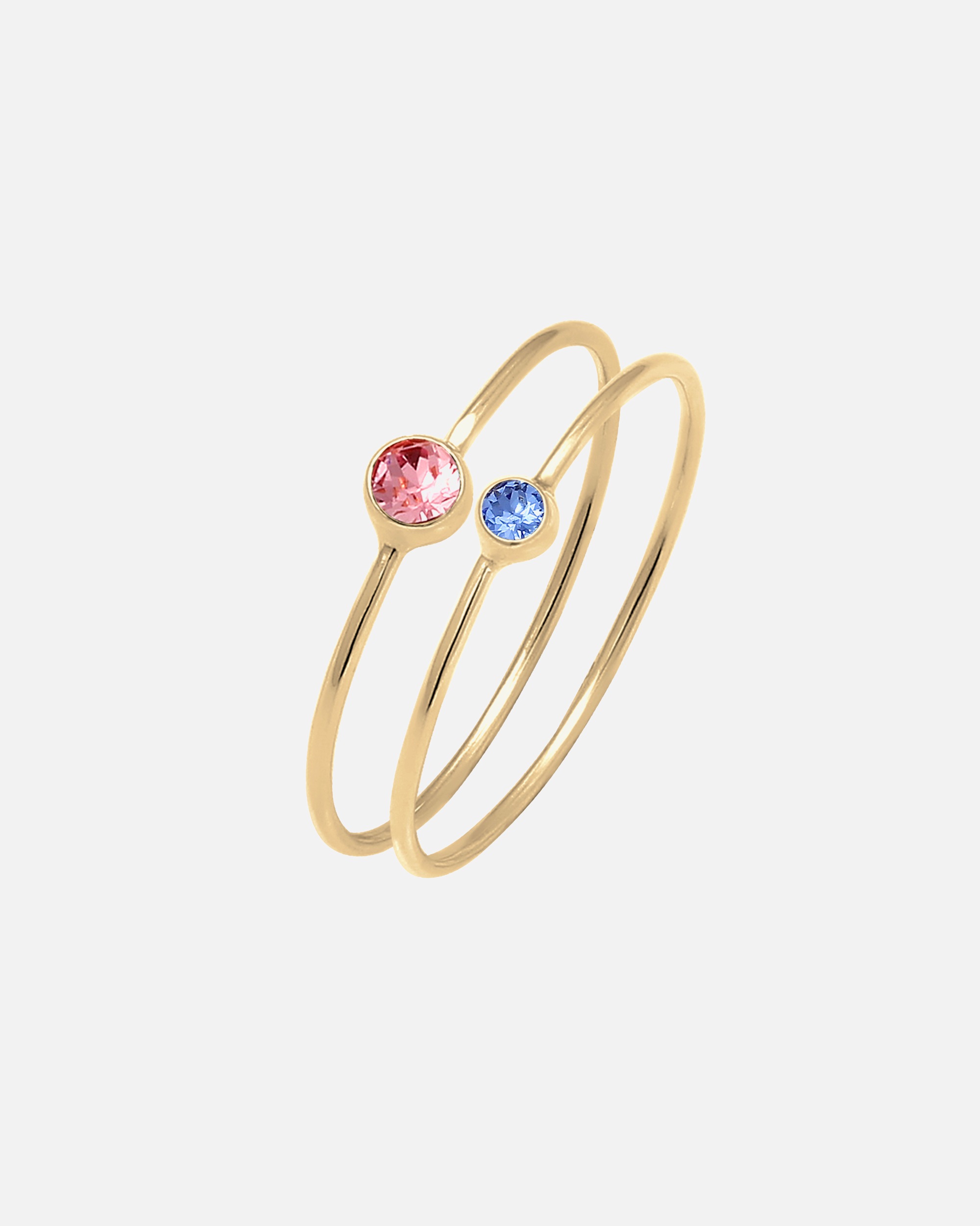 Anello di Femmina Elli Set Elegante di Base con Cristalli in Argento Sterling 925 64